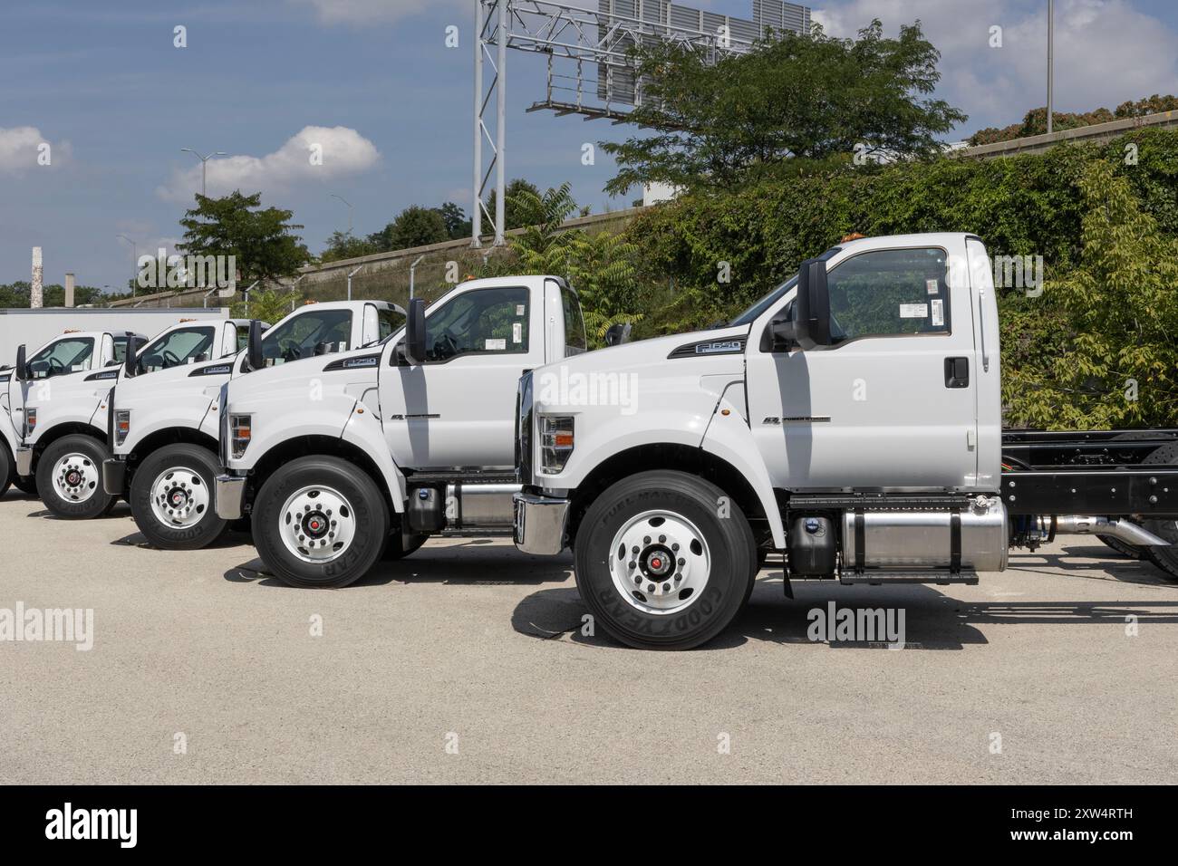 Milwaukee - August 14, 2024: Ford F-650 and F-750 Diesel Cab Chassis ...