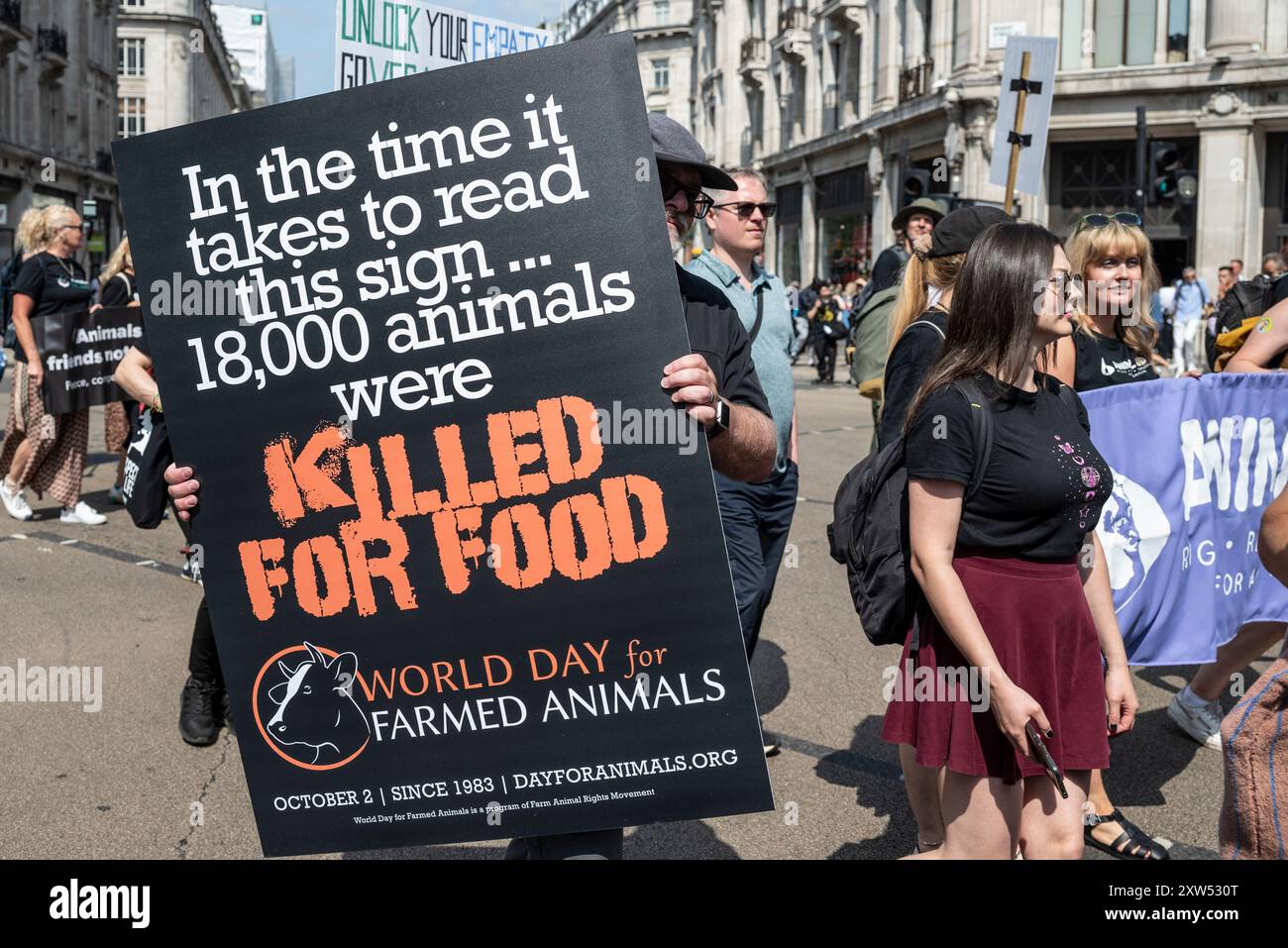 National Animal Rights March, London, England, UK, 17 August 2024 Stock ...