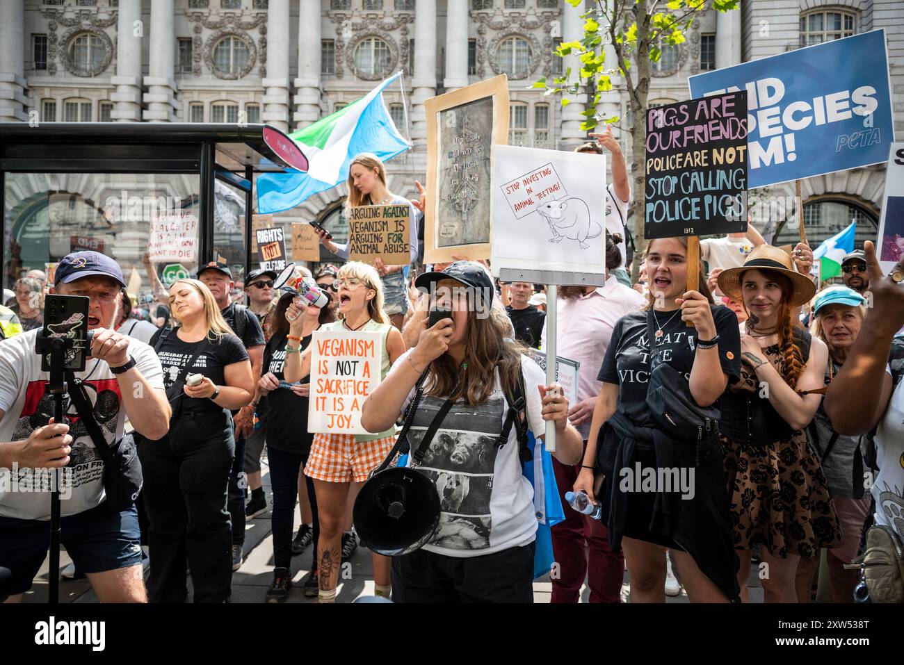 National Animal Rights March, London, England, UK, 17 August 2024 Stock ...
