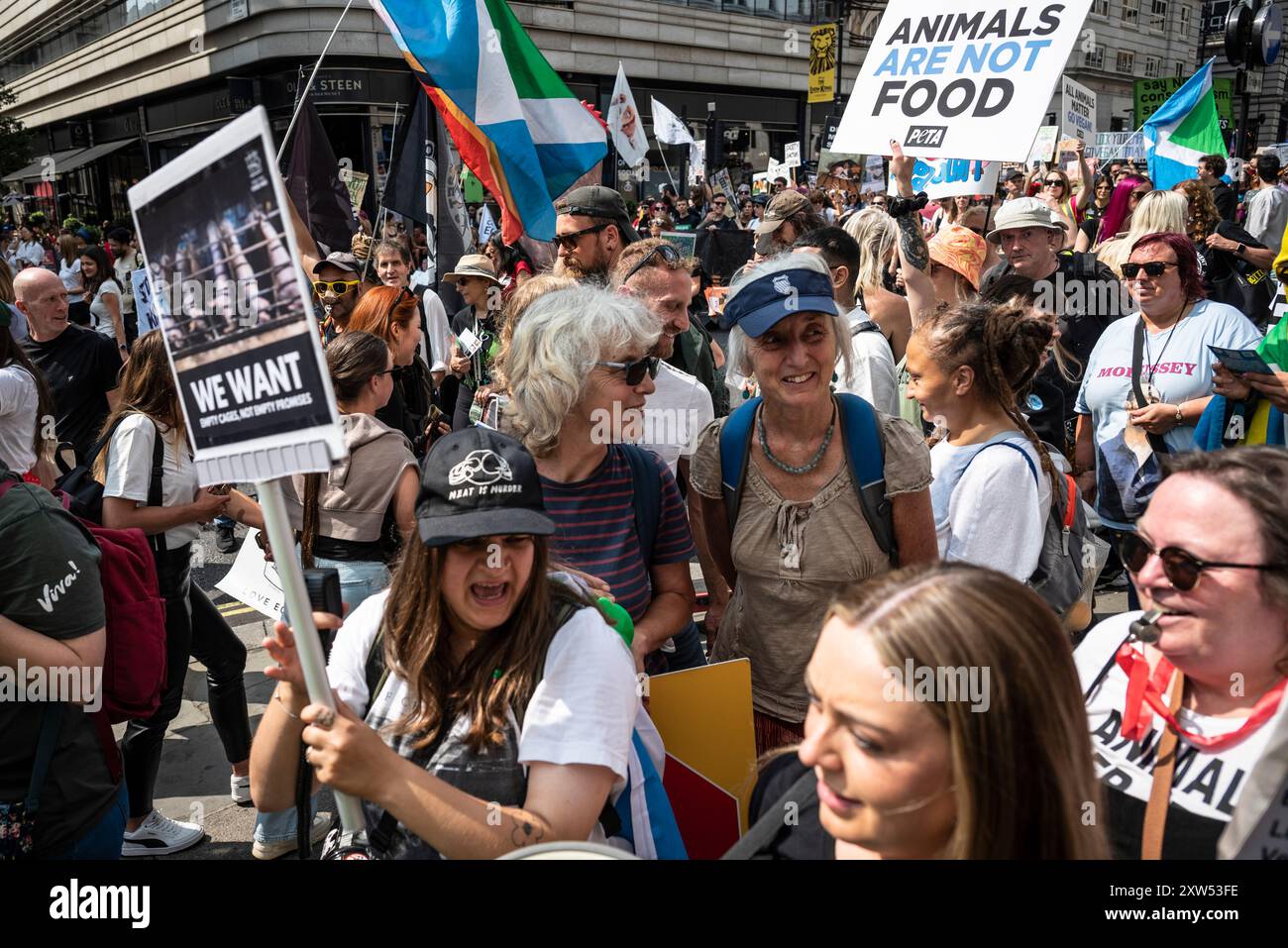 National Animal Rights March, London, England, UK, 17 August 2024 Stock ...
