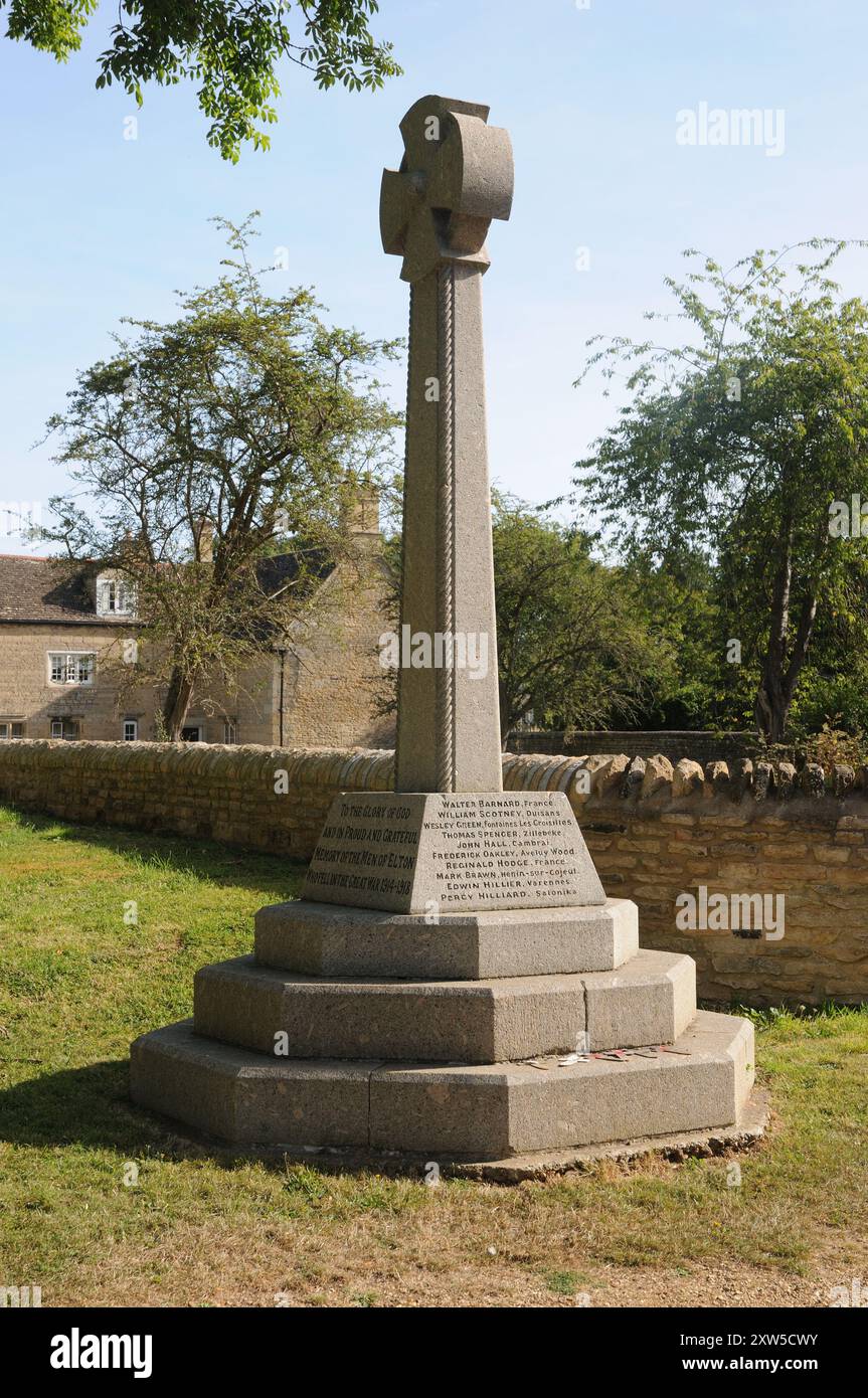 War Memorial, Elton, Cambridgeshire Stock Photo