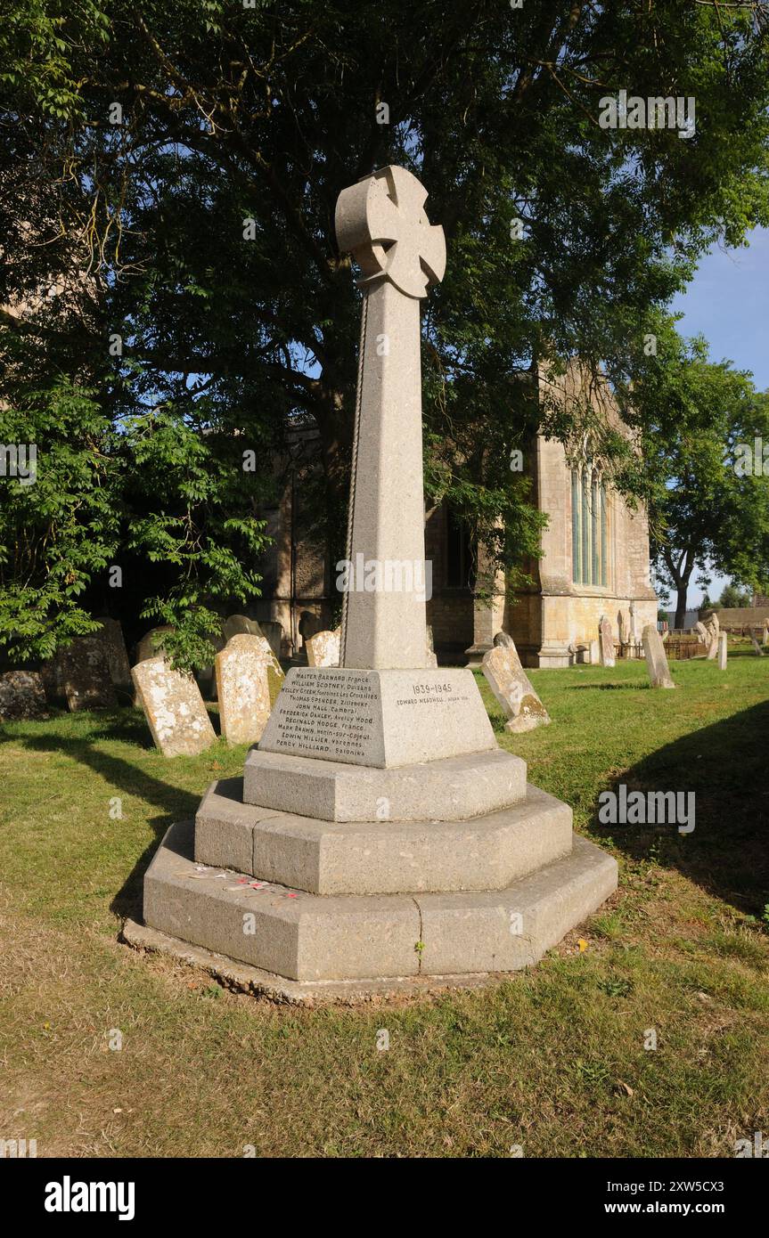 War Memorial, Elton, Cambridgeshire Stock Photo