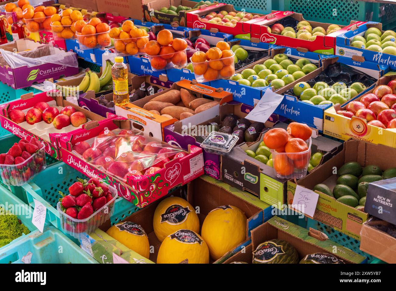 Malta, Valletta. Fruit stand. Stock Photo