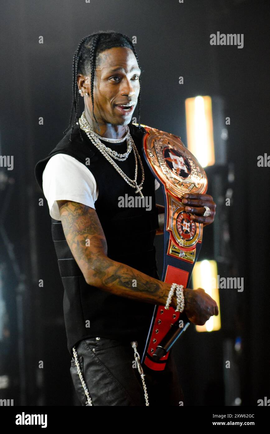 Travis Scott attending Fanatics Fest NYC, USA. , . (Photo by Efren