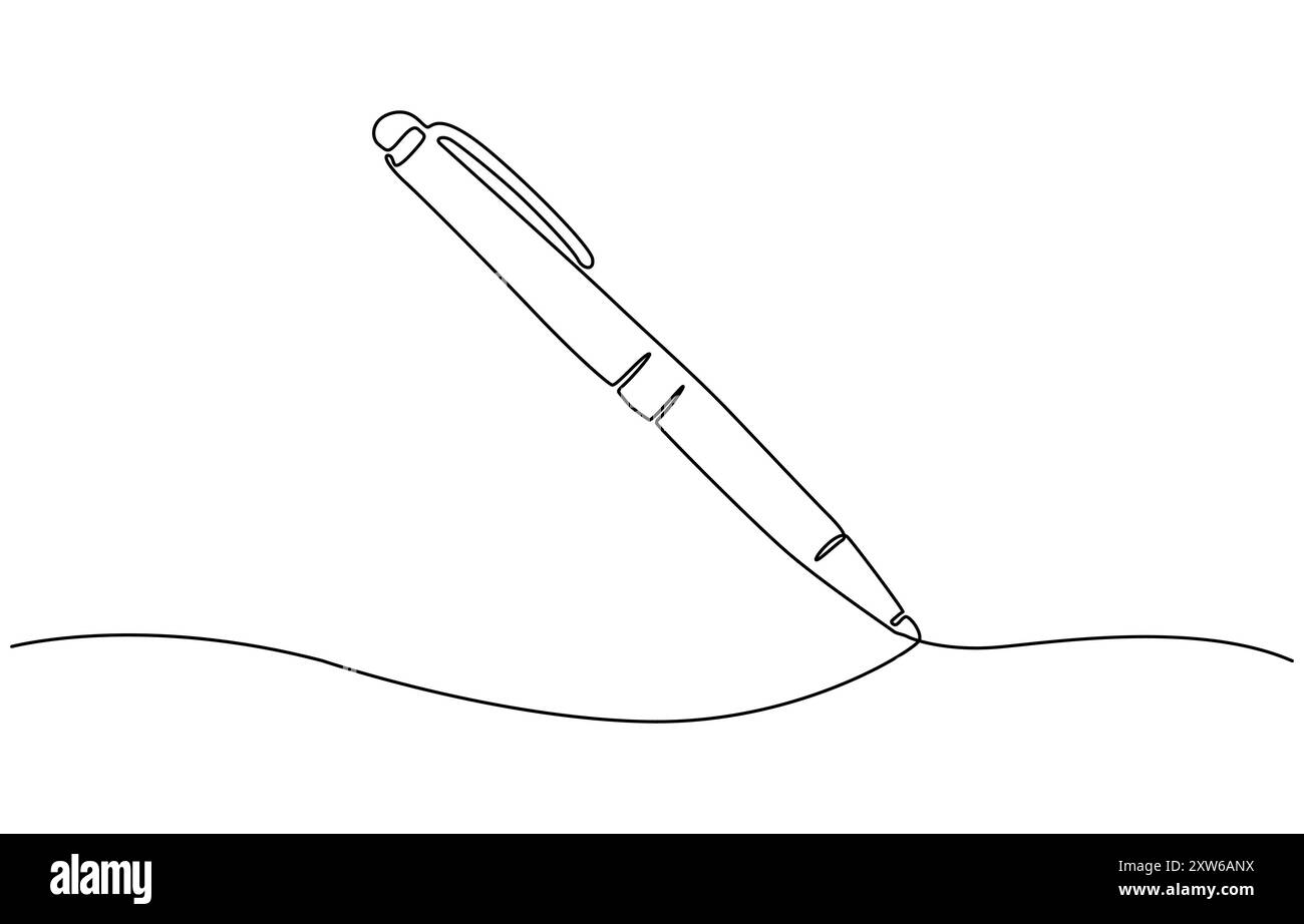 Book drawn with one continuous line vector art Stock Vector