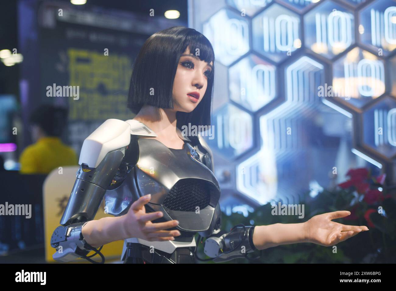 HANGZHOU, CHINA - AUGUST 17, 2024 - An intelligent bionic "beauty ...
