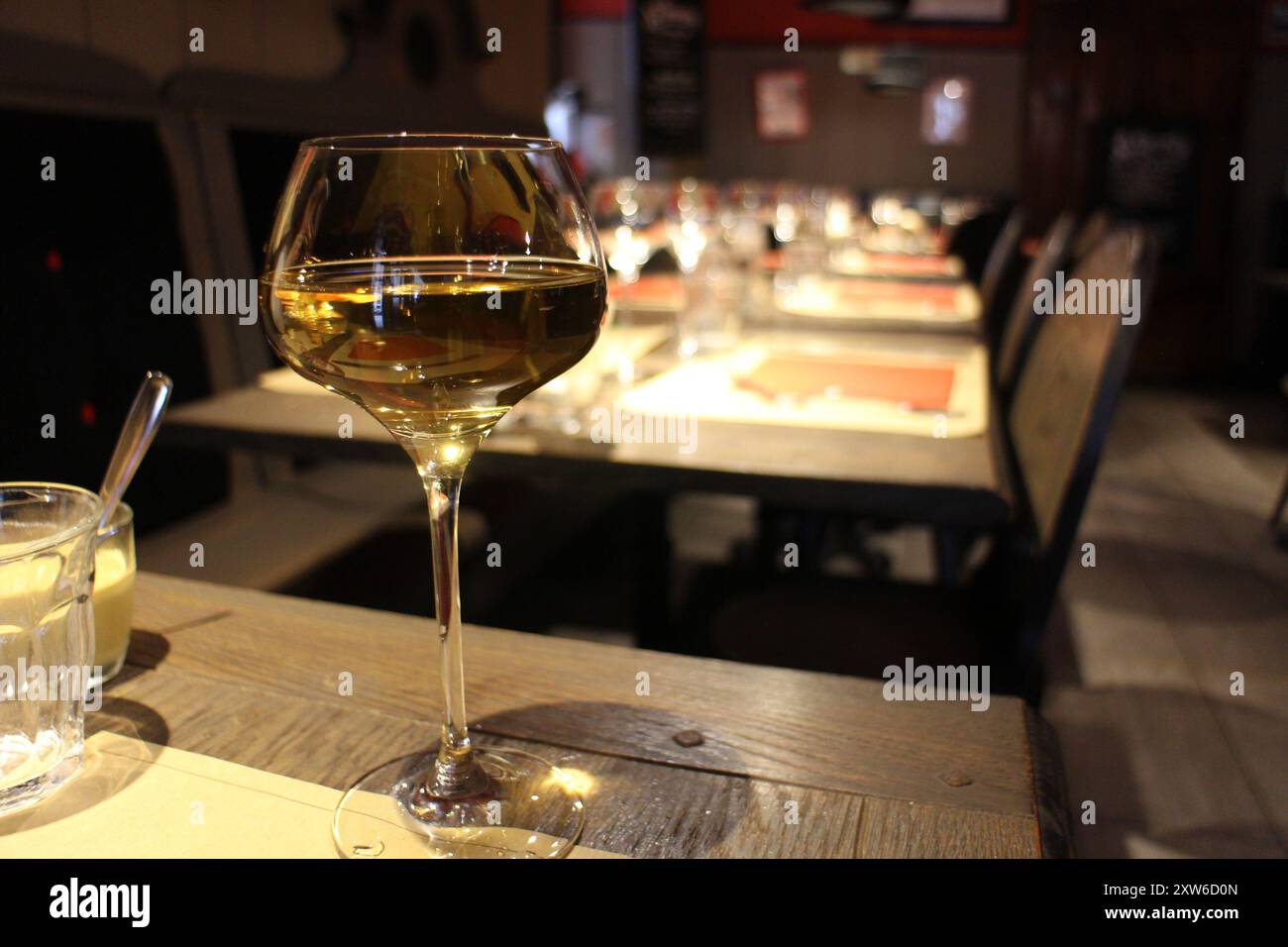 Alsatian Gewurztraminer wine in Colmar, France Stock Photo
