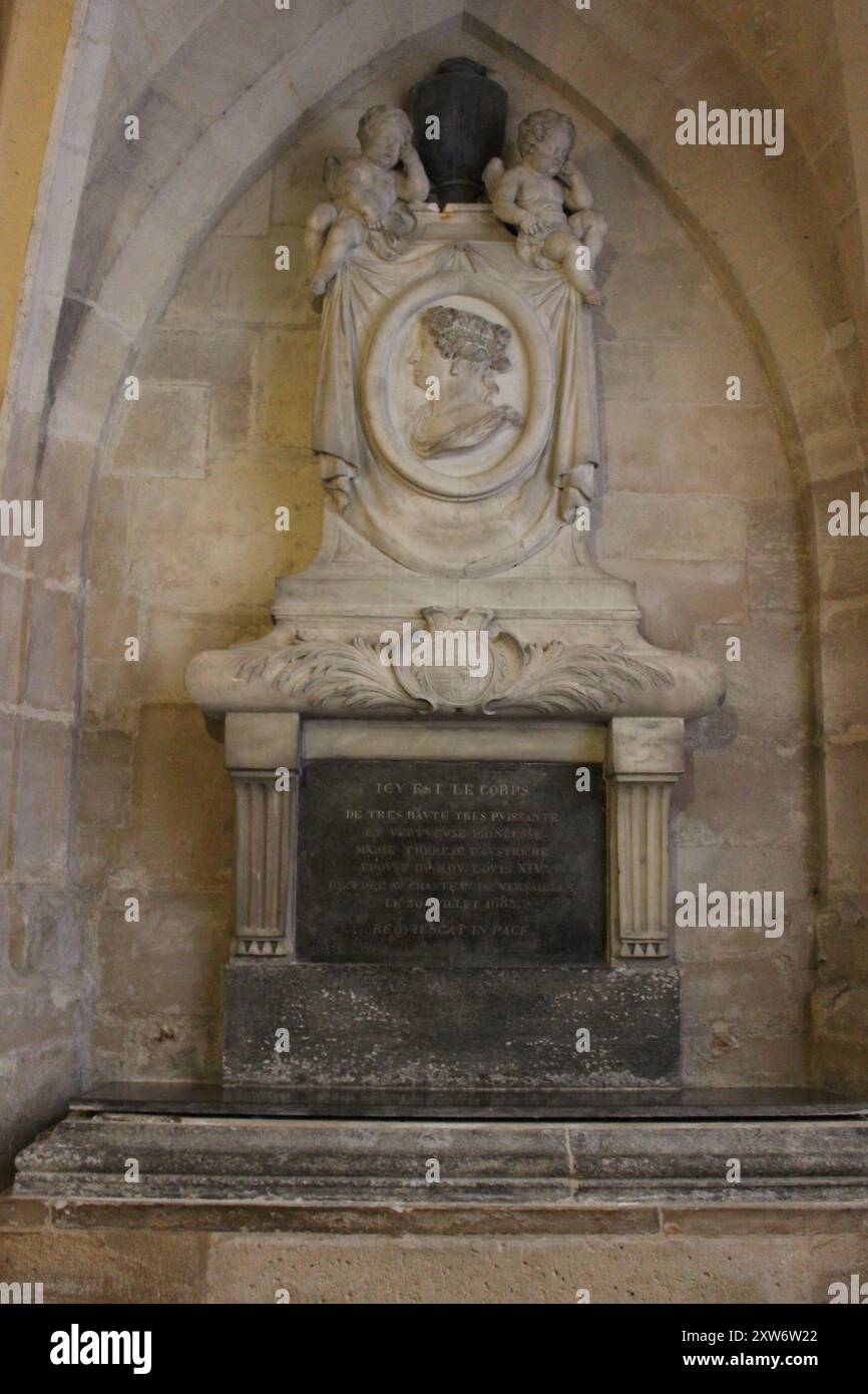 Chapel of the Bourbons, Gaston of Orleans (1608 – 1660), Philip of Orleans (1674 – 1723), Louis XIV (1638 – 1715) and Marie De’Medici Stock Photo
