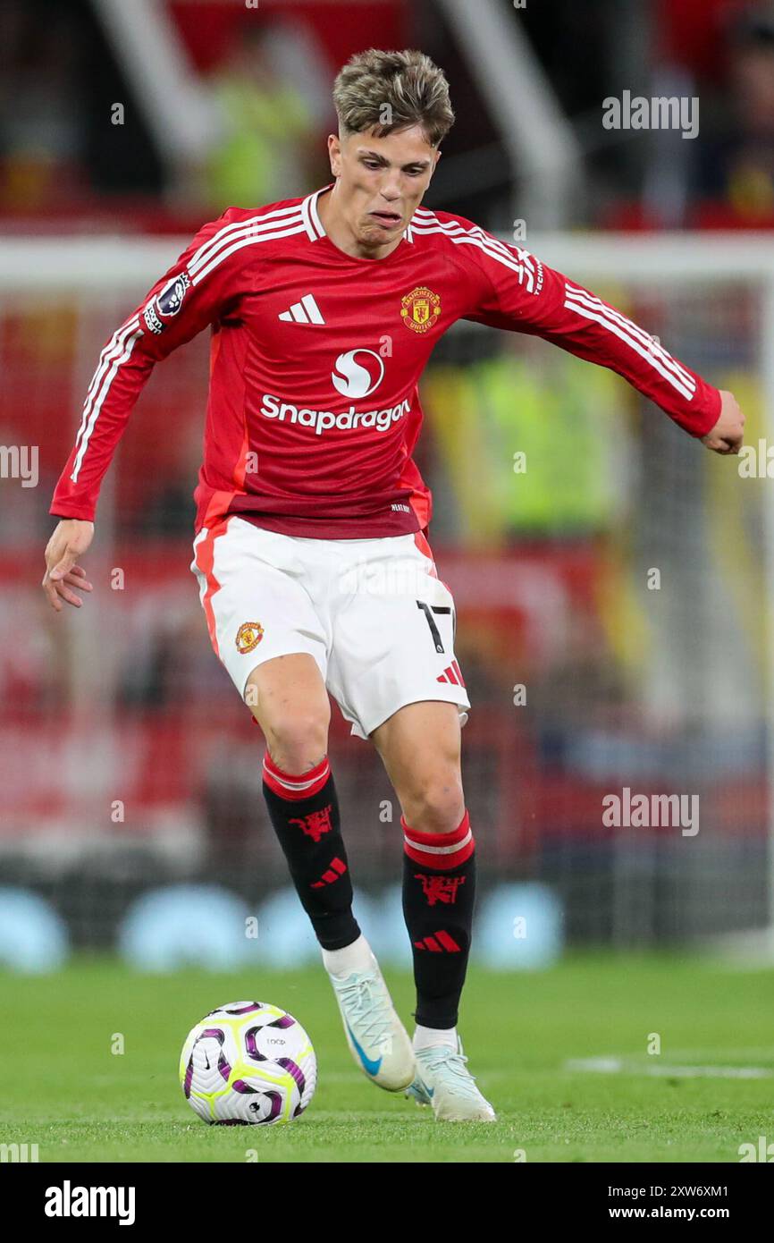 Manchester United forward Alejandro Garnacho (17) in action during