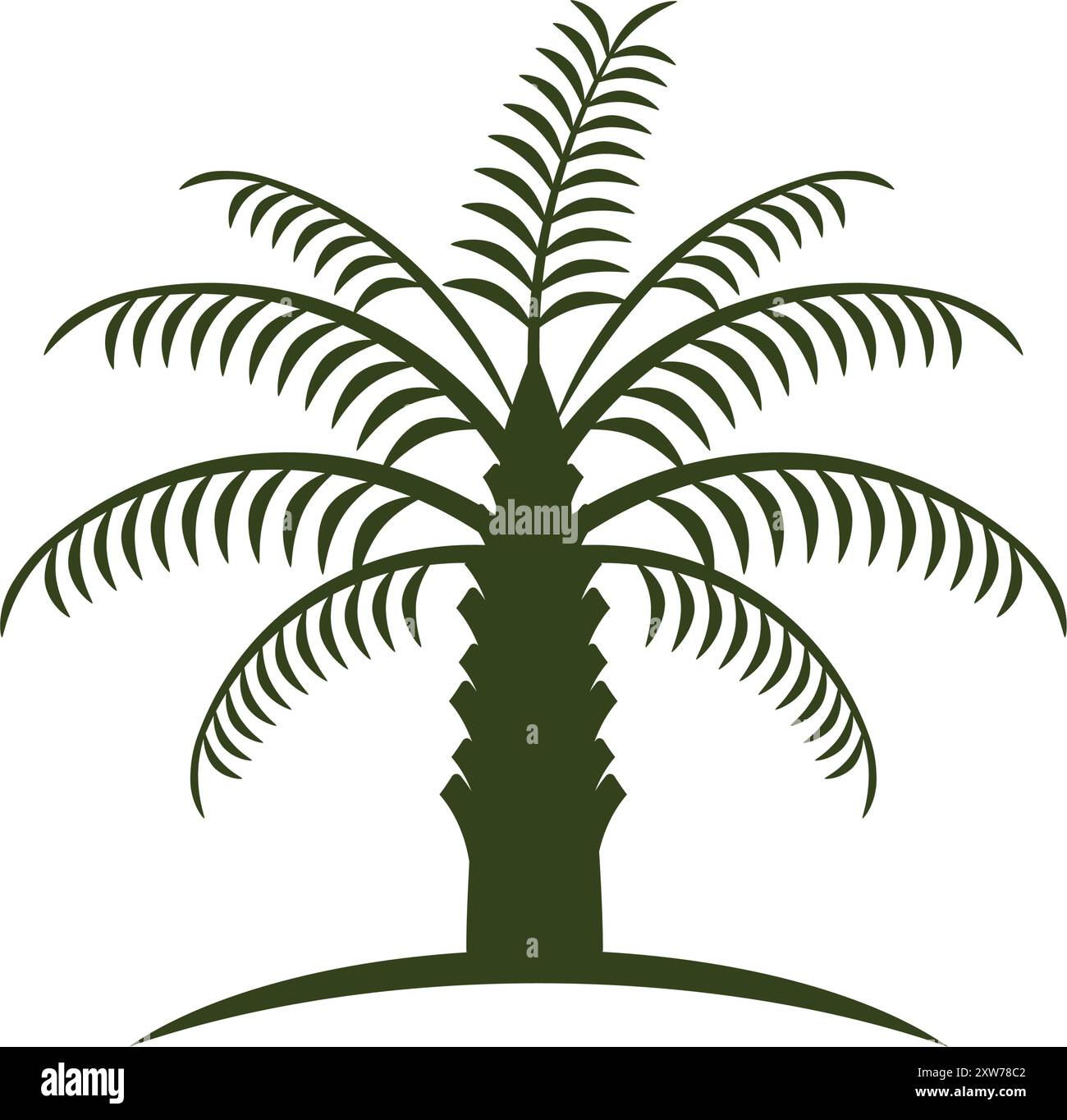 Tree Palm oil illustration design template Stock Vector