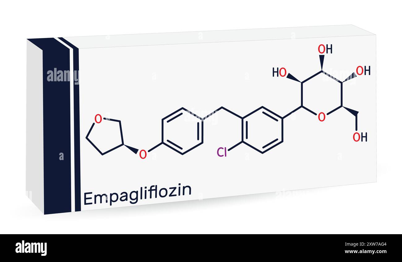 Empagliflozin Molecule It Is Antidiabetic Medication SGLT2 Inhibitor 