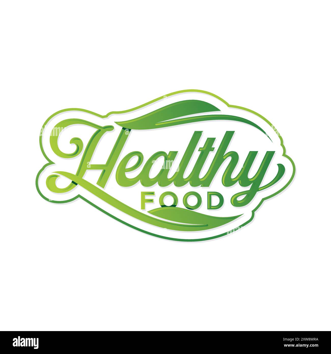 Healthy Food Letter Text Typography For Food Industry Vector Template healthy-food-letter-text-typography-for-food-industry-vector-template