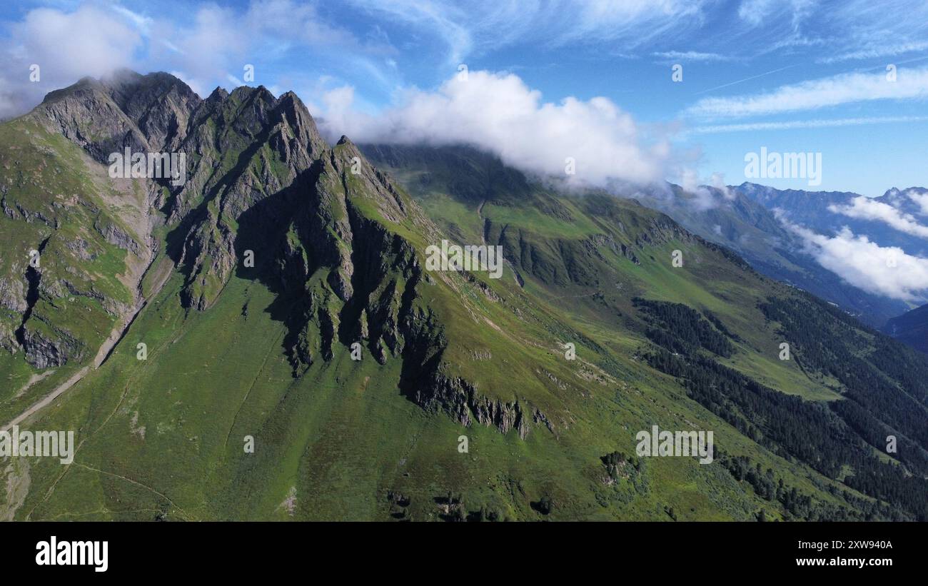 Drone flying in austria alps hi-res stock photography and images - Alamy