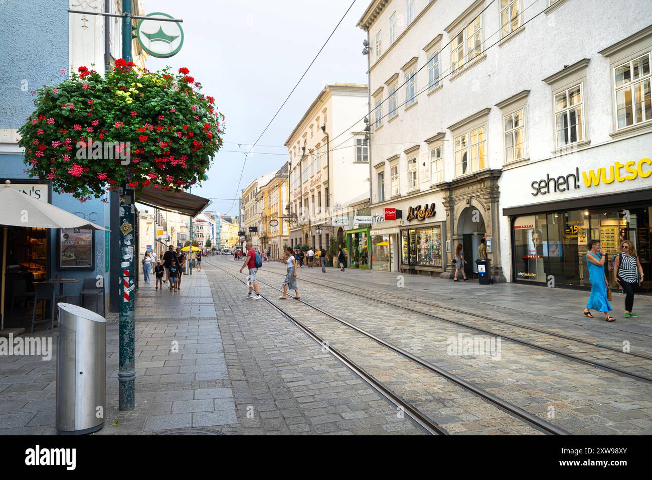 Downtown city town center transportation people hi-res stock ...