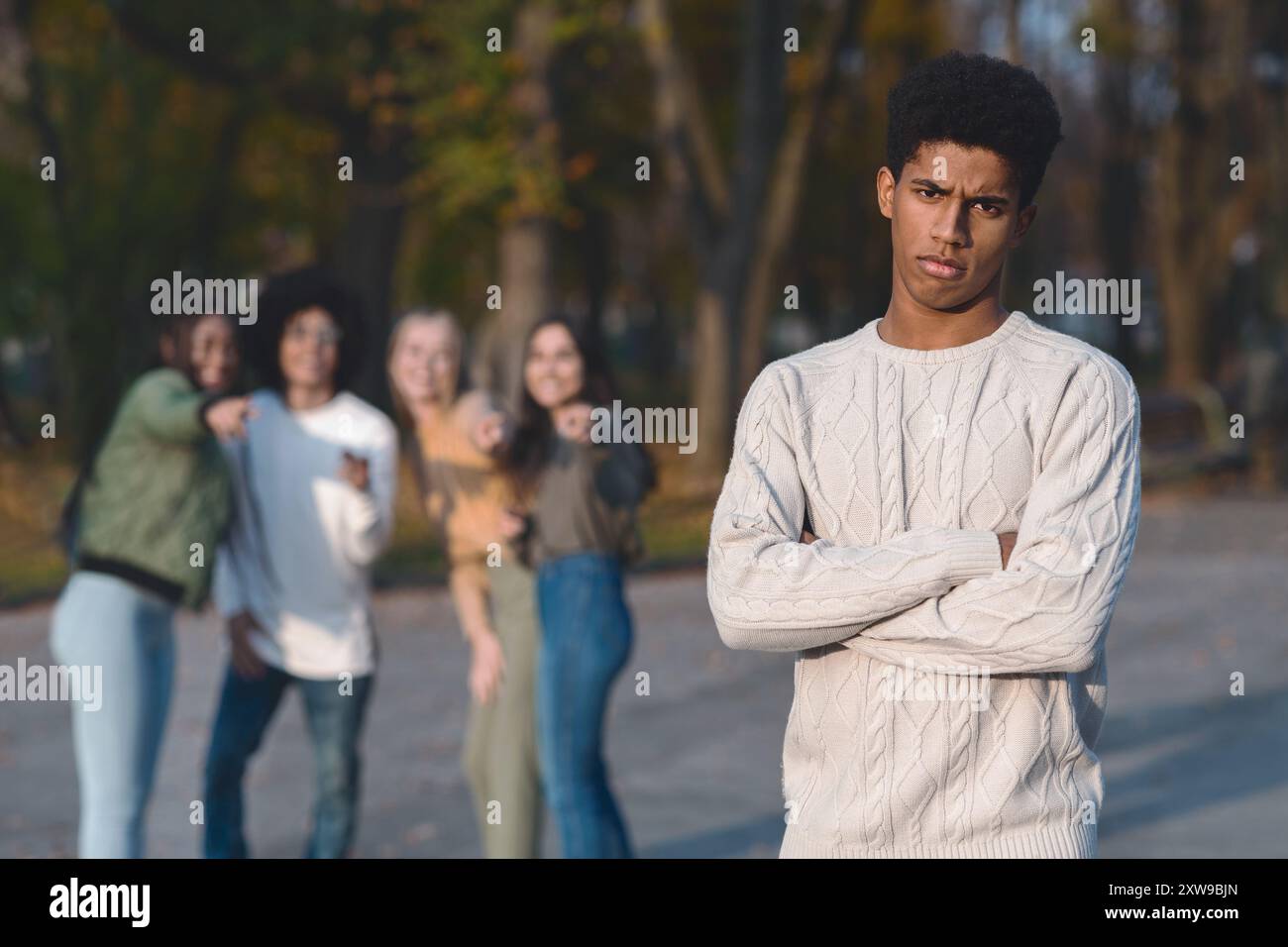 Upset african american teenage hi-res stock photography and images - Alamy