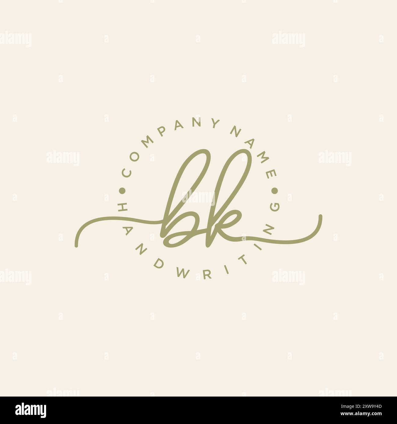 BK Initial Handwriting Logo Stock Vector Image & Art - Alamy