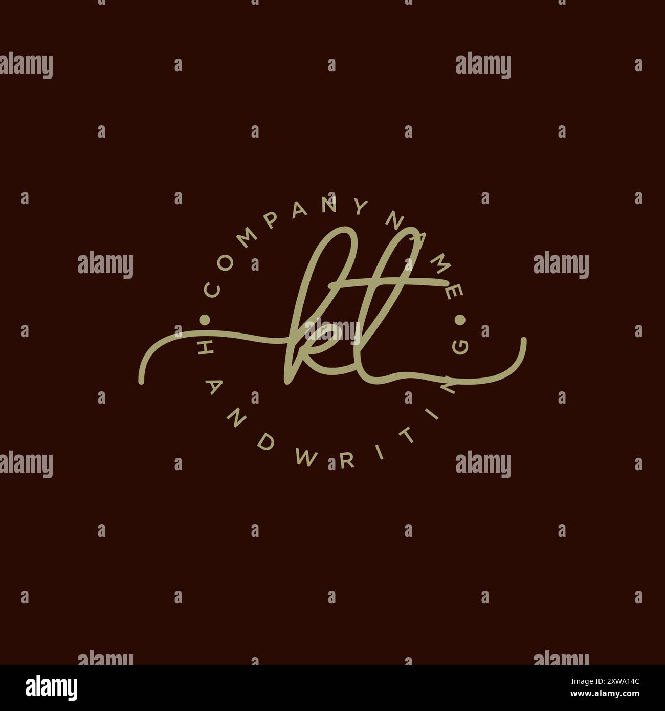 KT Initial Handwriting Logo Stock Vector Image & Art - Alamy