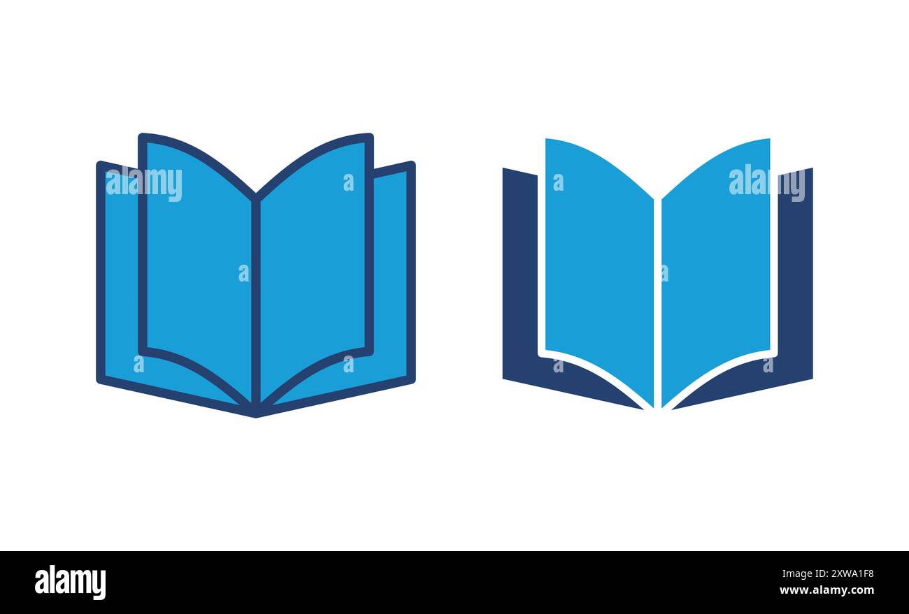 Book icon vector. open book icon vector. ebook icon Stock Vector