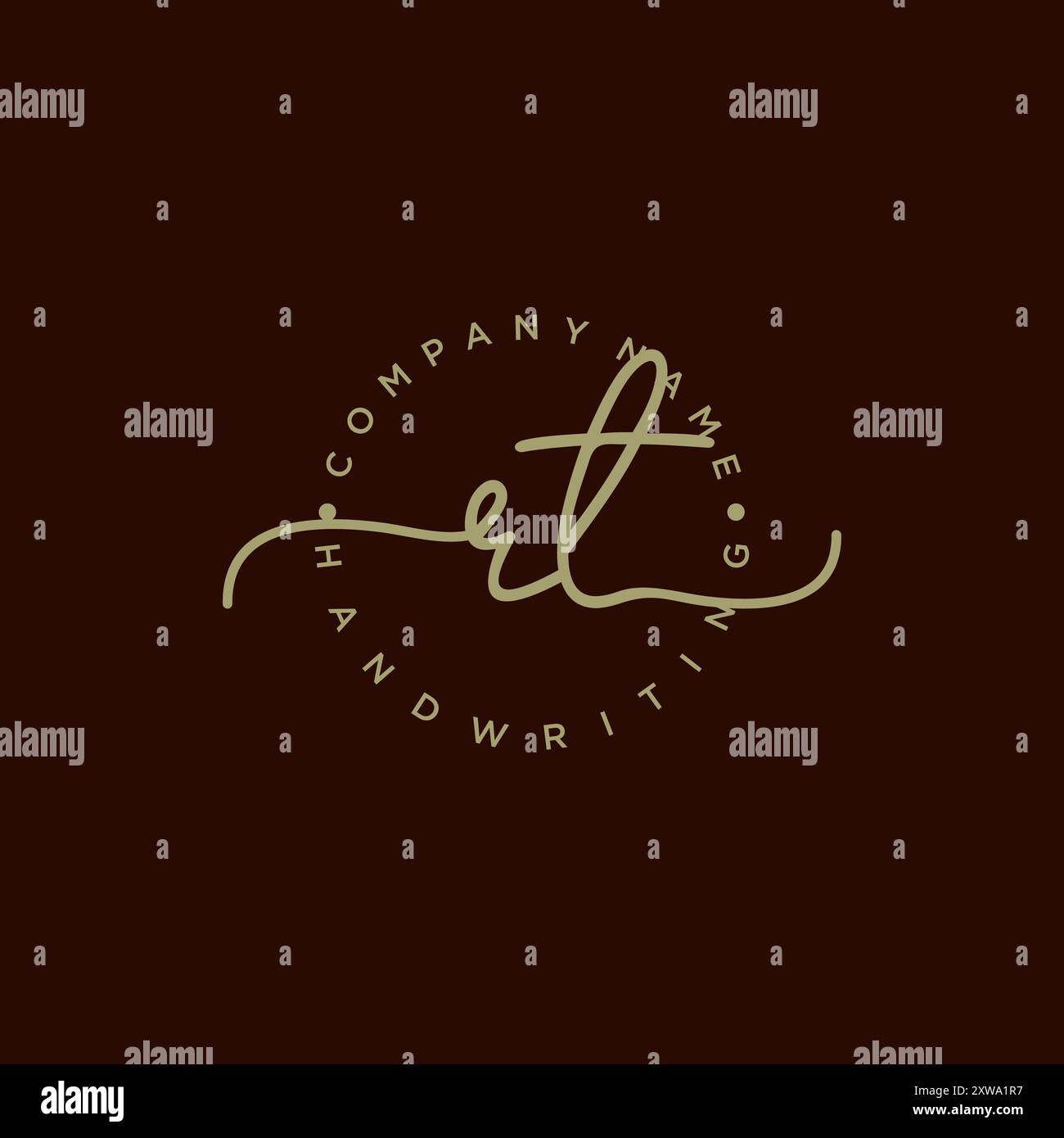 RT Initial Handwriting Logo Stock Vector Image & Art - Alamy