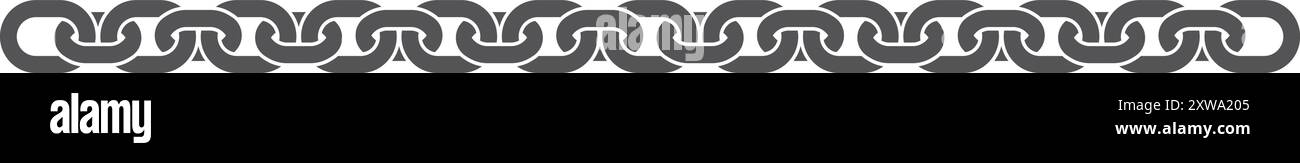 Chain pattern. Linked border element. Black ornament Stock Vector Image ...