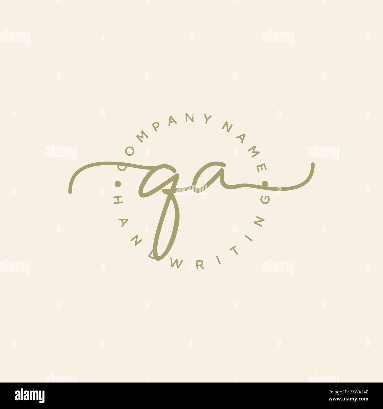 QA Initial Handwriting Logo Stock Vector Image & Art - Alamy