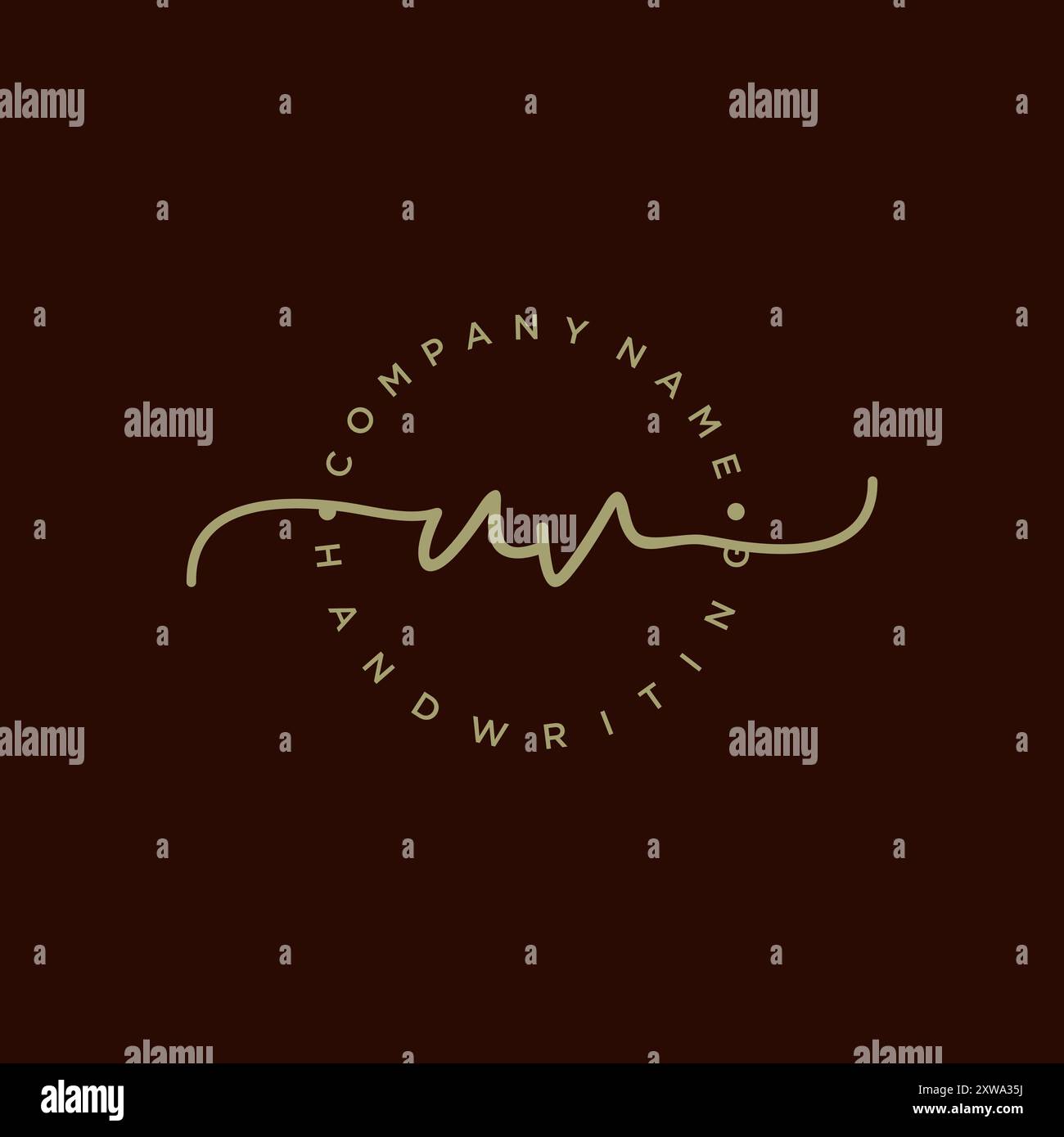 UV Initial Handwriting Logo Stock Vector