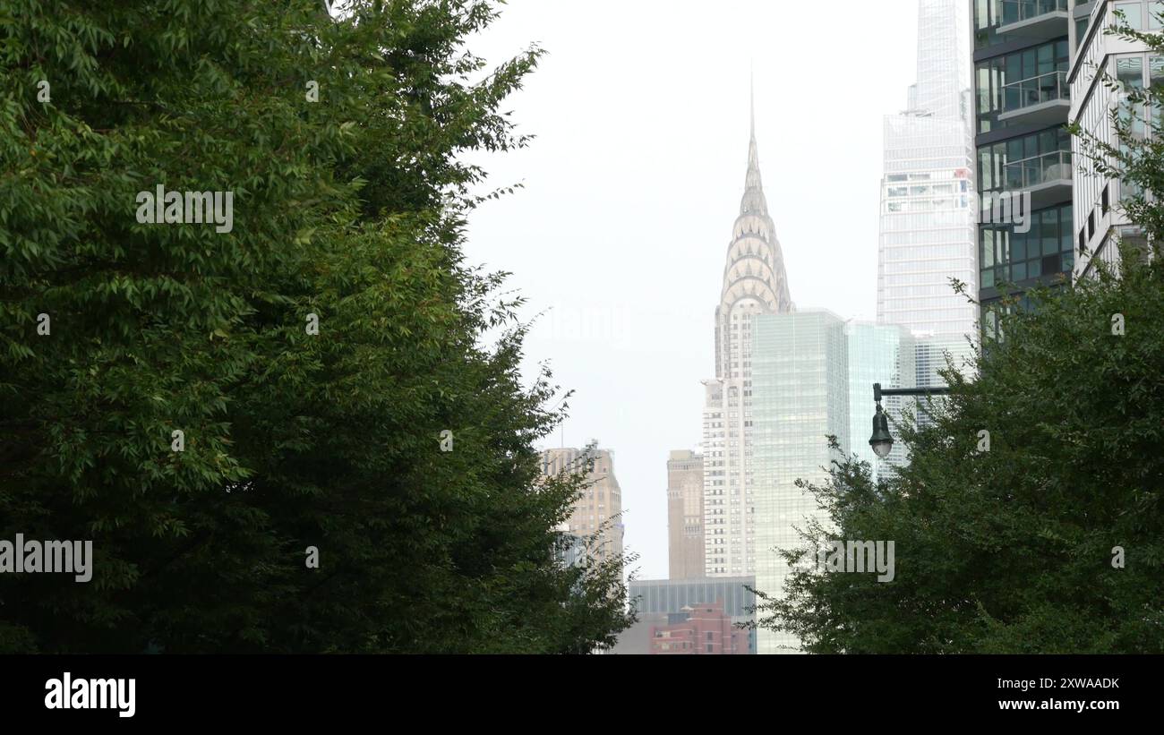 New York City Manhattan Midtown architecture from Queens. Chrysler ...