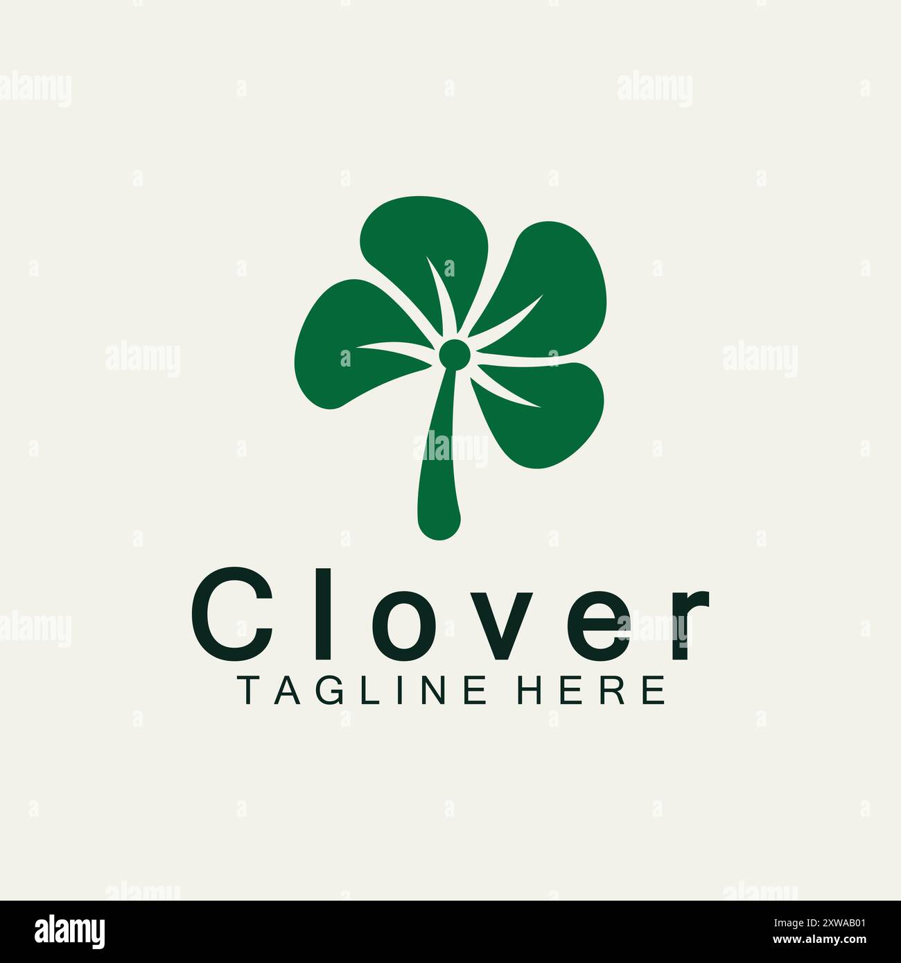Clover Leaf Logo Template Design Stock Vector