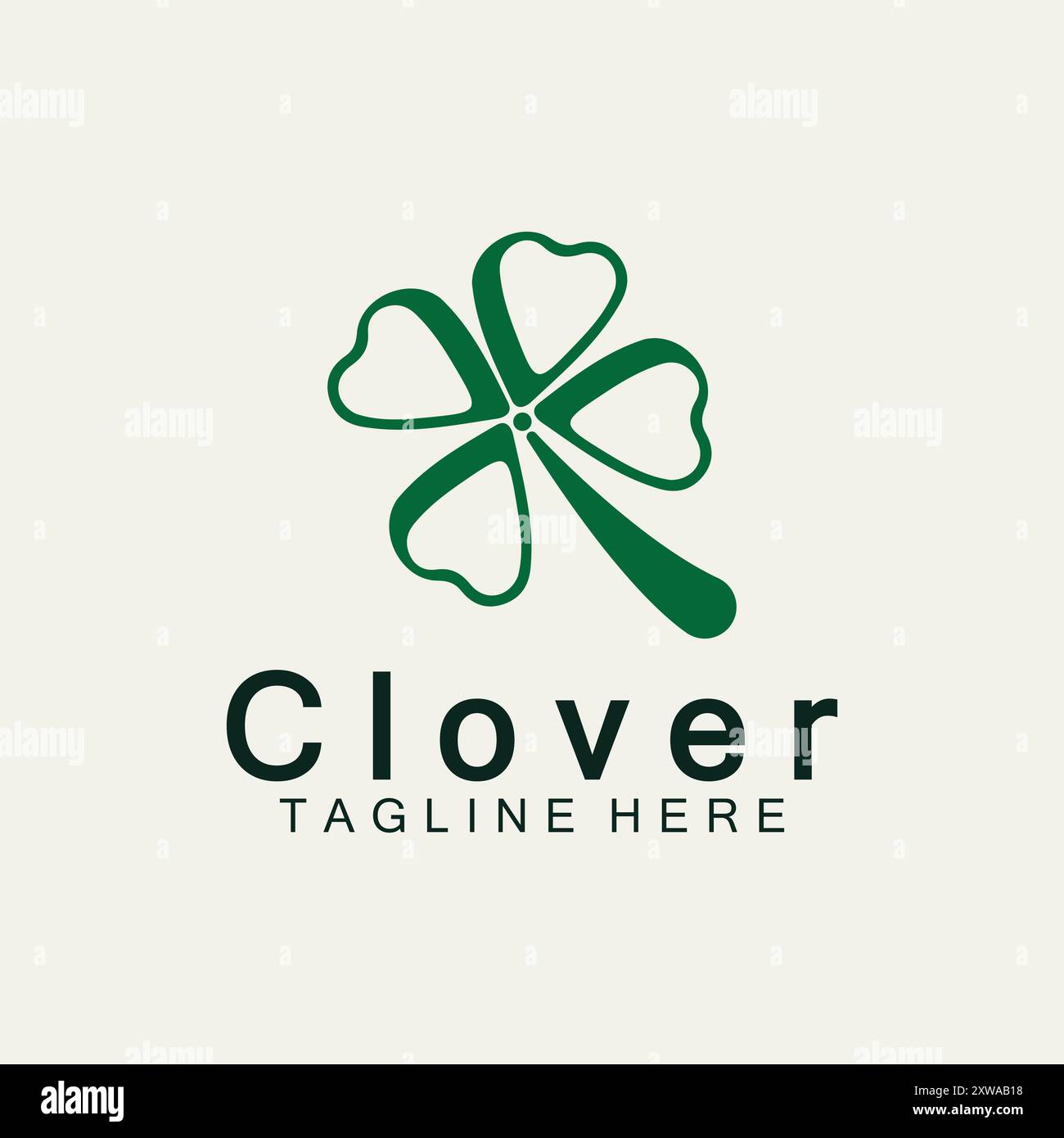 Clover Leaf Logo Template Design Stock Vector