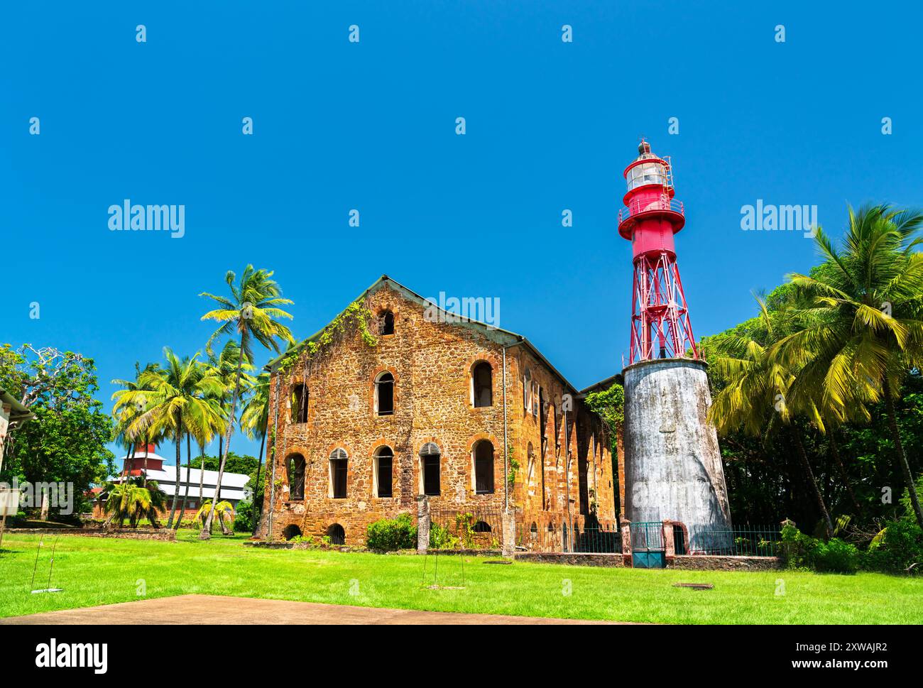 Lighthouse At A Former Penal Colony At Ile Royale The Salvation lighthouse-at-a-former-penal-colony-at-ile-royale-the-salvation