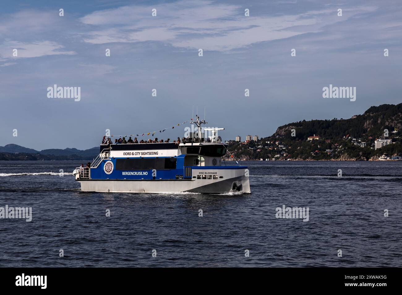 Refurbished passenger and sightseeing vessel Eric Bloodaxe at Byfjorden ...