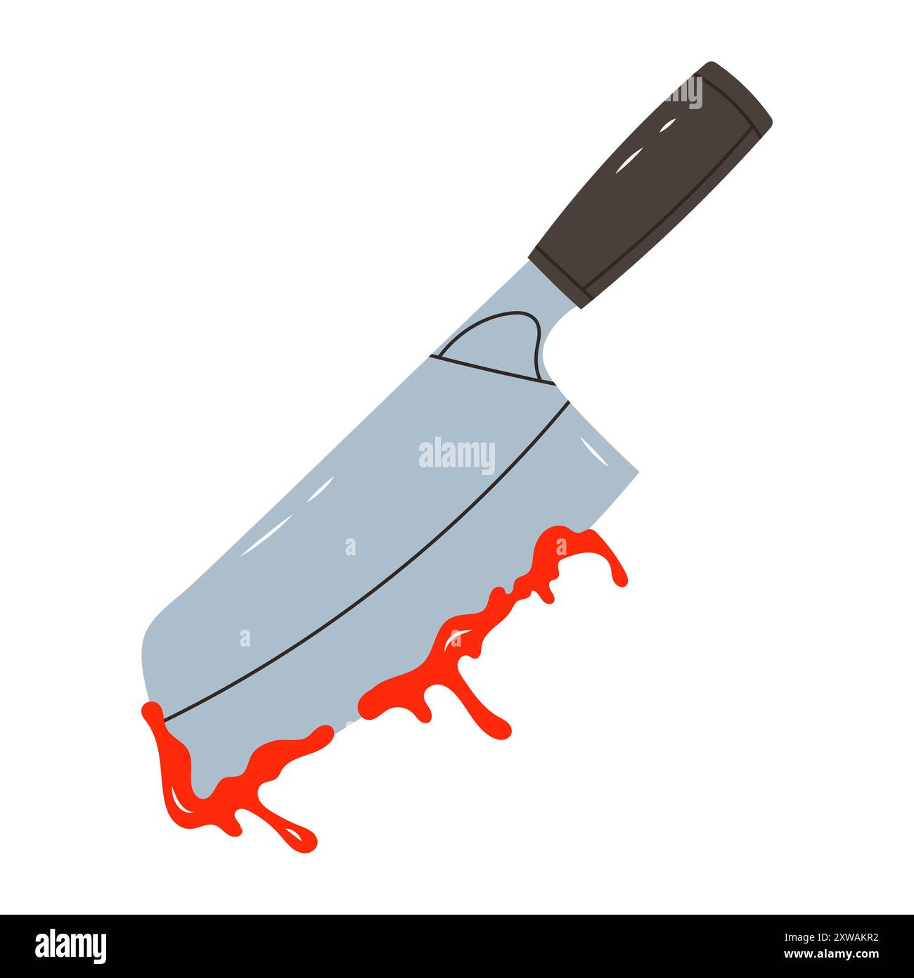 Bloody knife icon in flat style Stock Vector