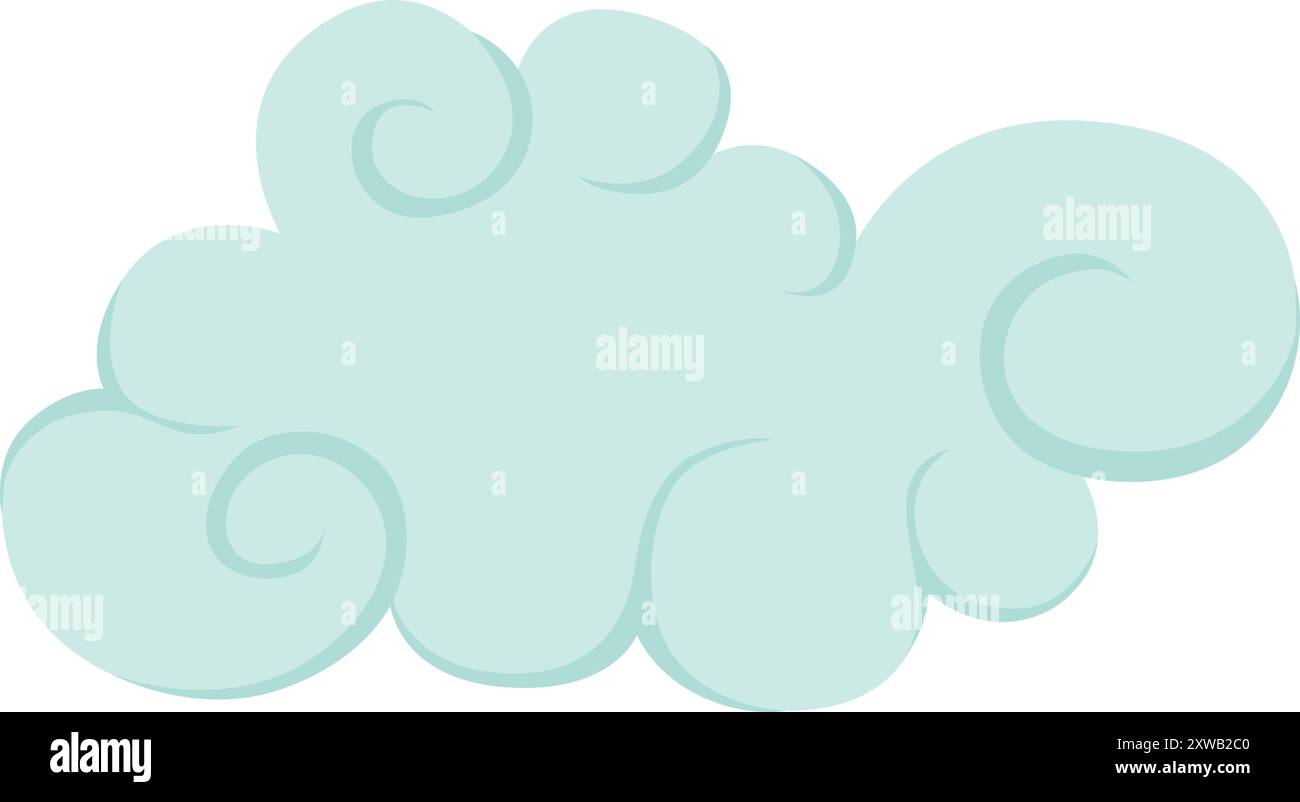Blue cloud. Fluffy sky element. Weather icon Stock Vector Image & Art ...