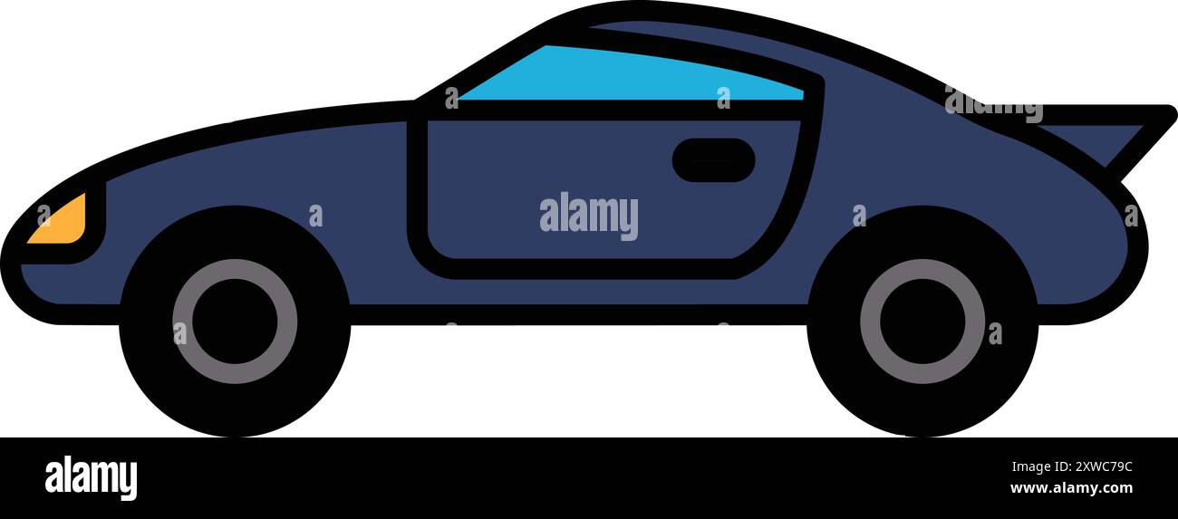 A black and white car with a black wheel Stock Vector Image & Art - Alamy