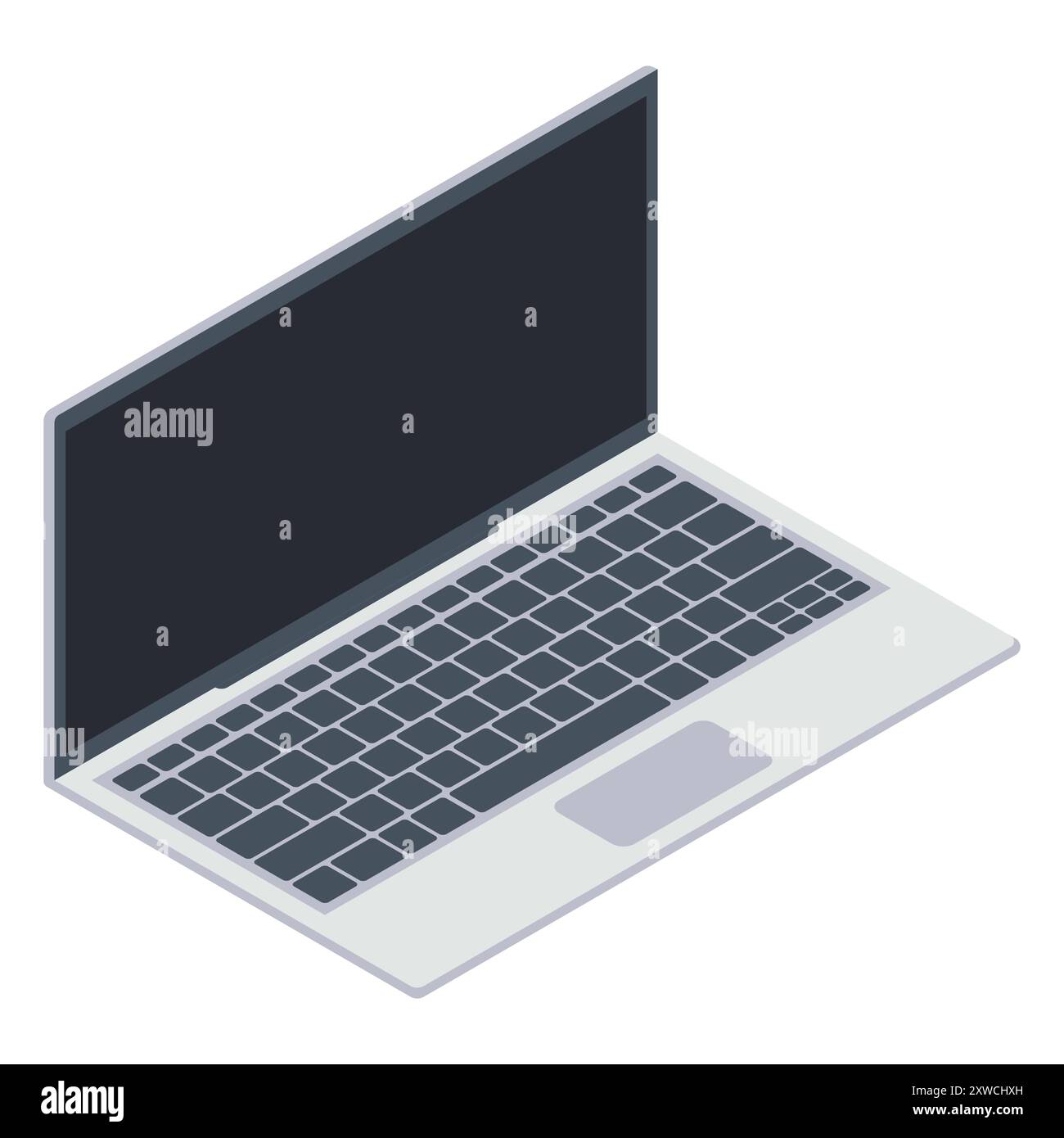 Flat Isometric Laptops. Flat Notebooks. Vector illustration. Eps 10. Stock Vector
