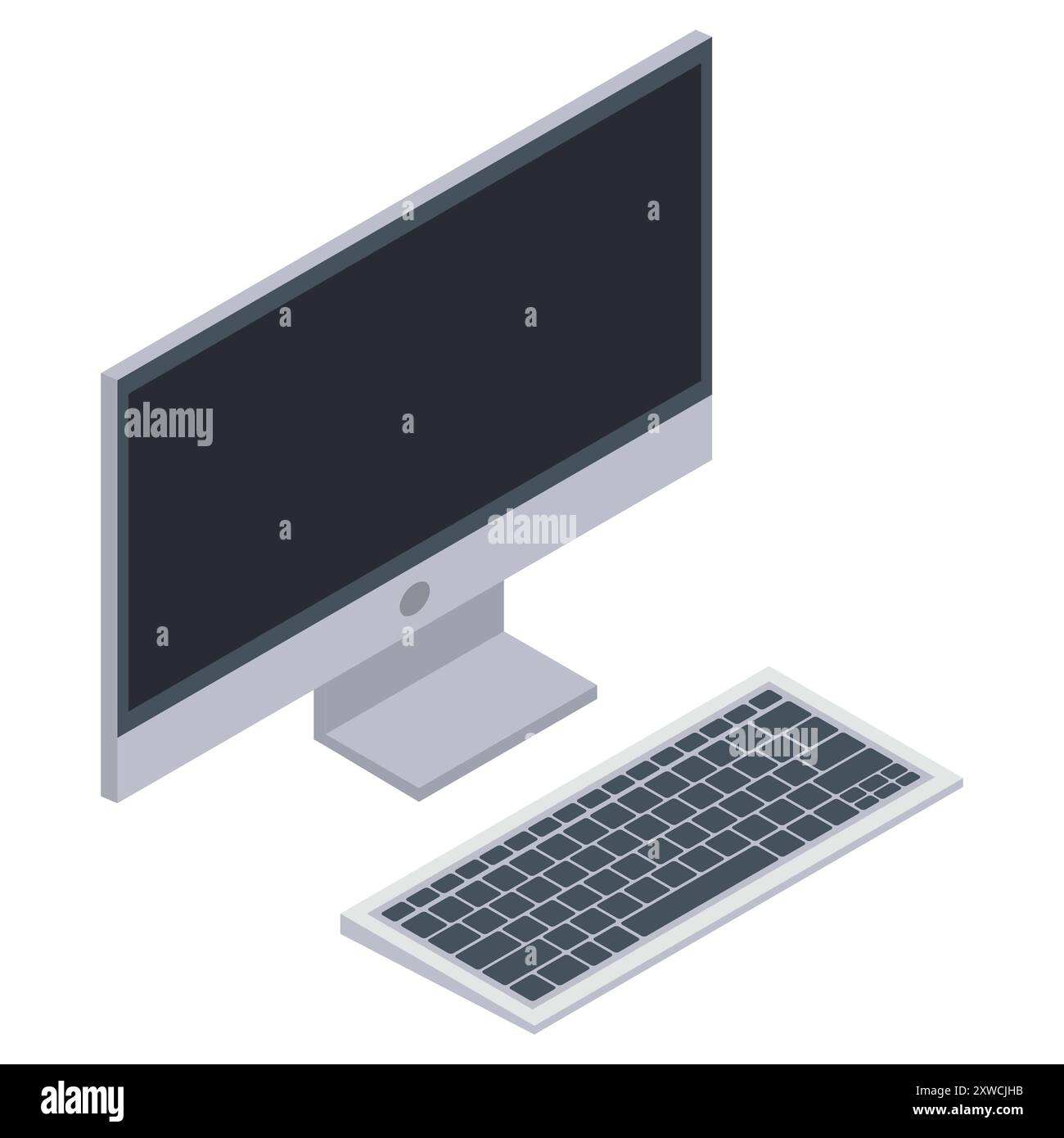 Workplace keyboard icon isometric hi-res stock photography and images ...