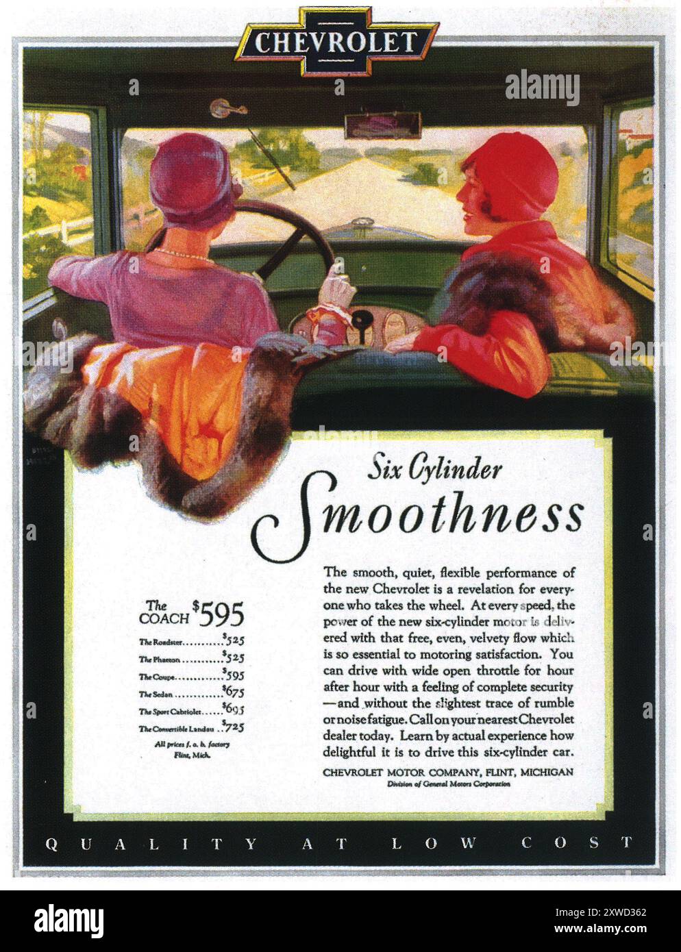 Publicité Presse Originale 1929 - Delage 6 Cylindres, Auto Vintage, Noir Et Blanc
