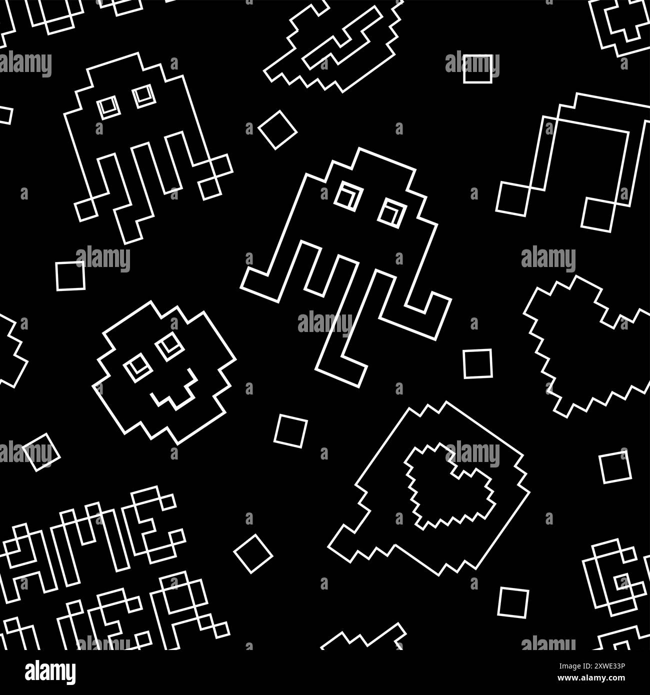 8bit text Stock Vector Images Alamy