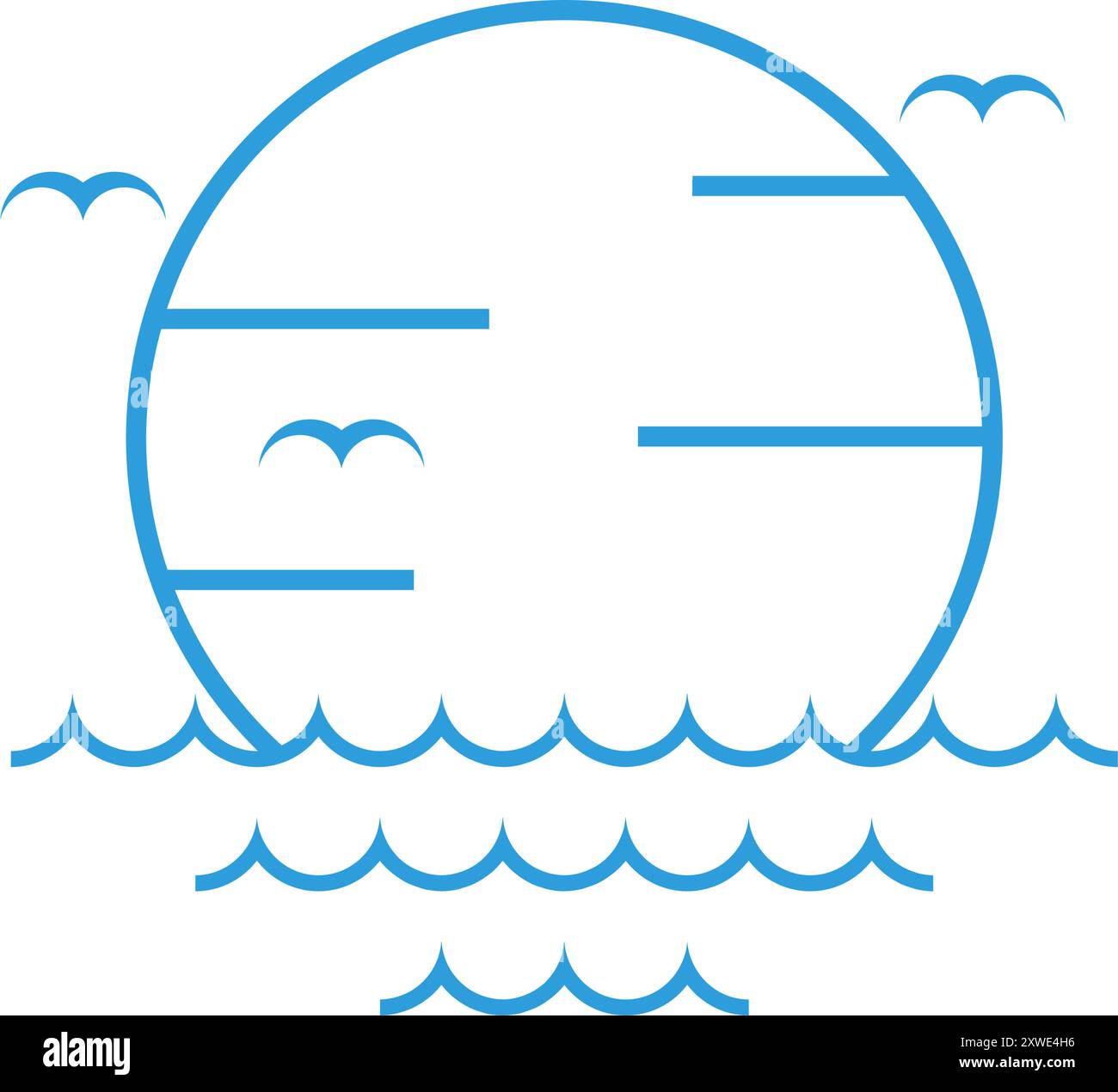 Sea waves icon design template Stock Vector Image & Art - Alamy
