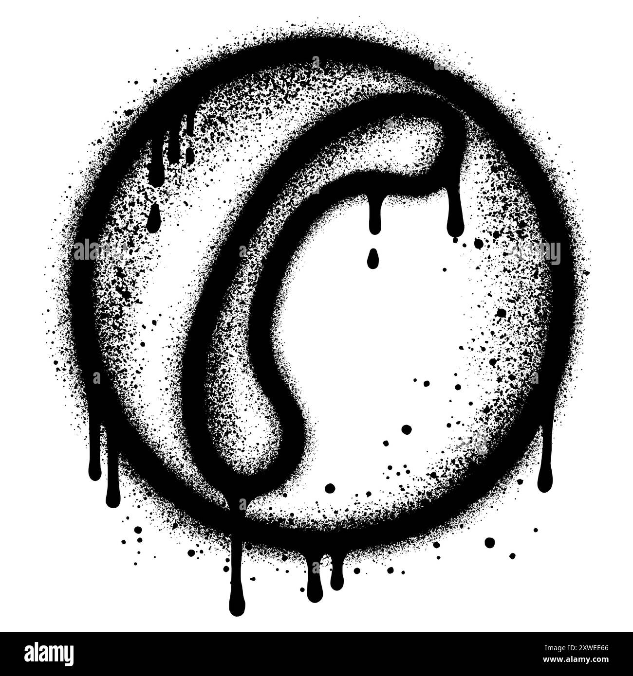 Spray Painted Graffiti phone icon Sprayed isolated with a white background. Stock Vector