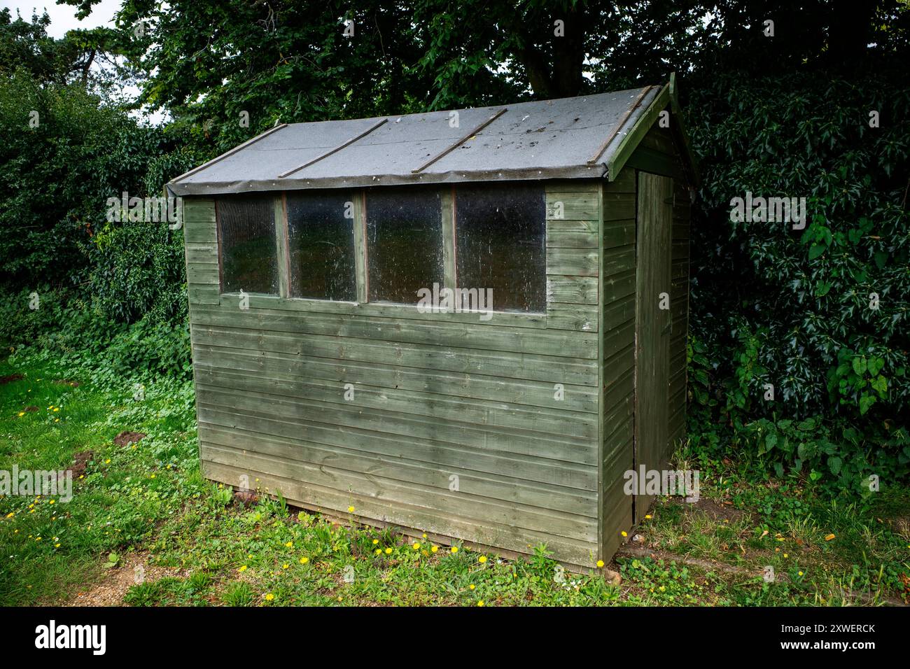 Wooden garden shed Stock Photo - Alamy