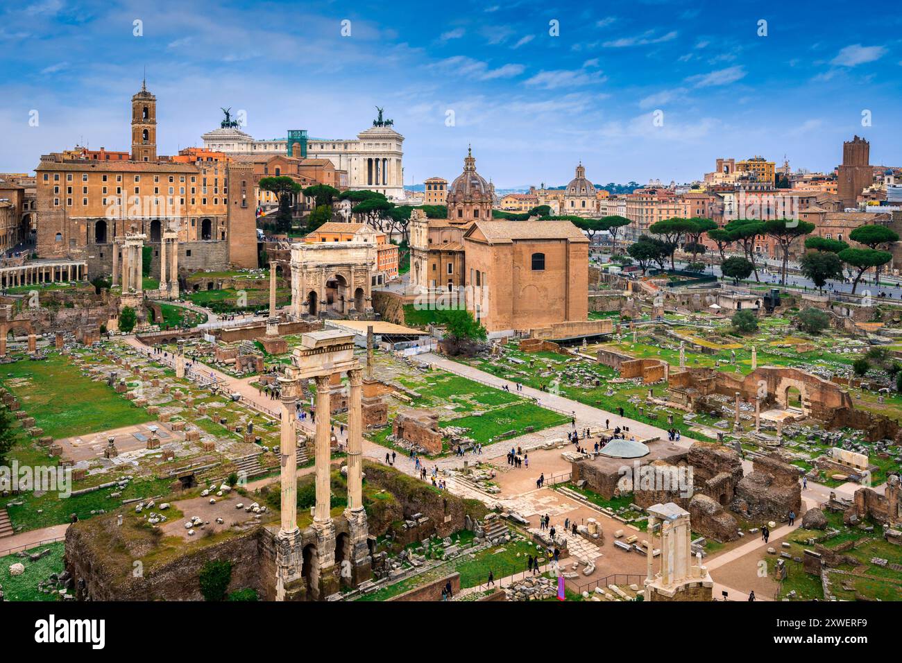 Ruins in the Roman Forum in Rome, Italy Stock Photo - Alamy