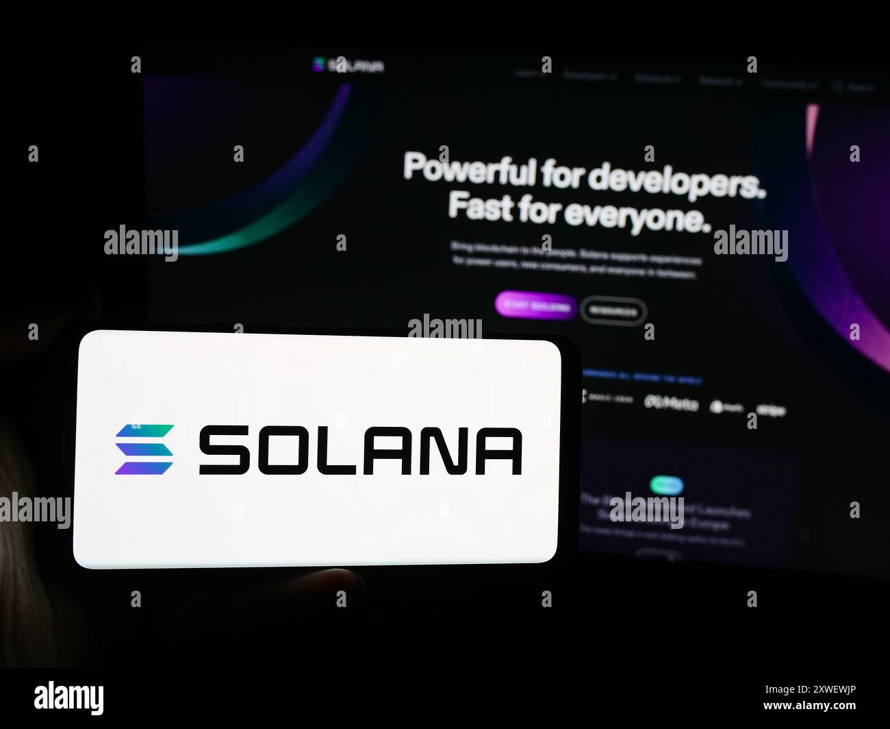 Solana blockchain hi-res stock photography and images - Alamy