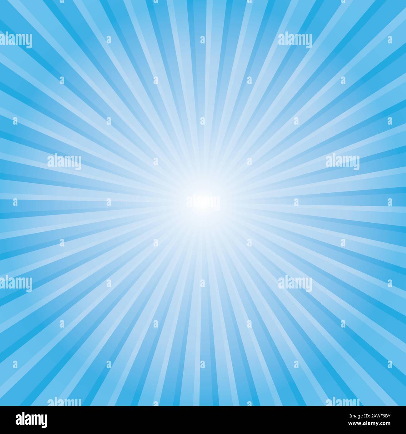 Vector illustration with radiant cloud sky background, retro and ...