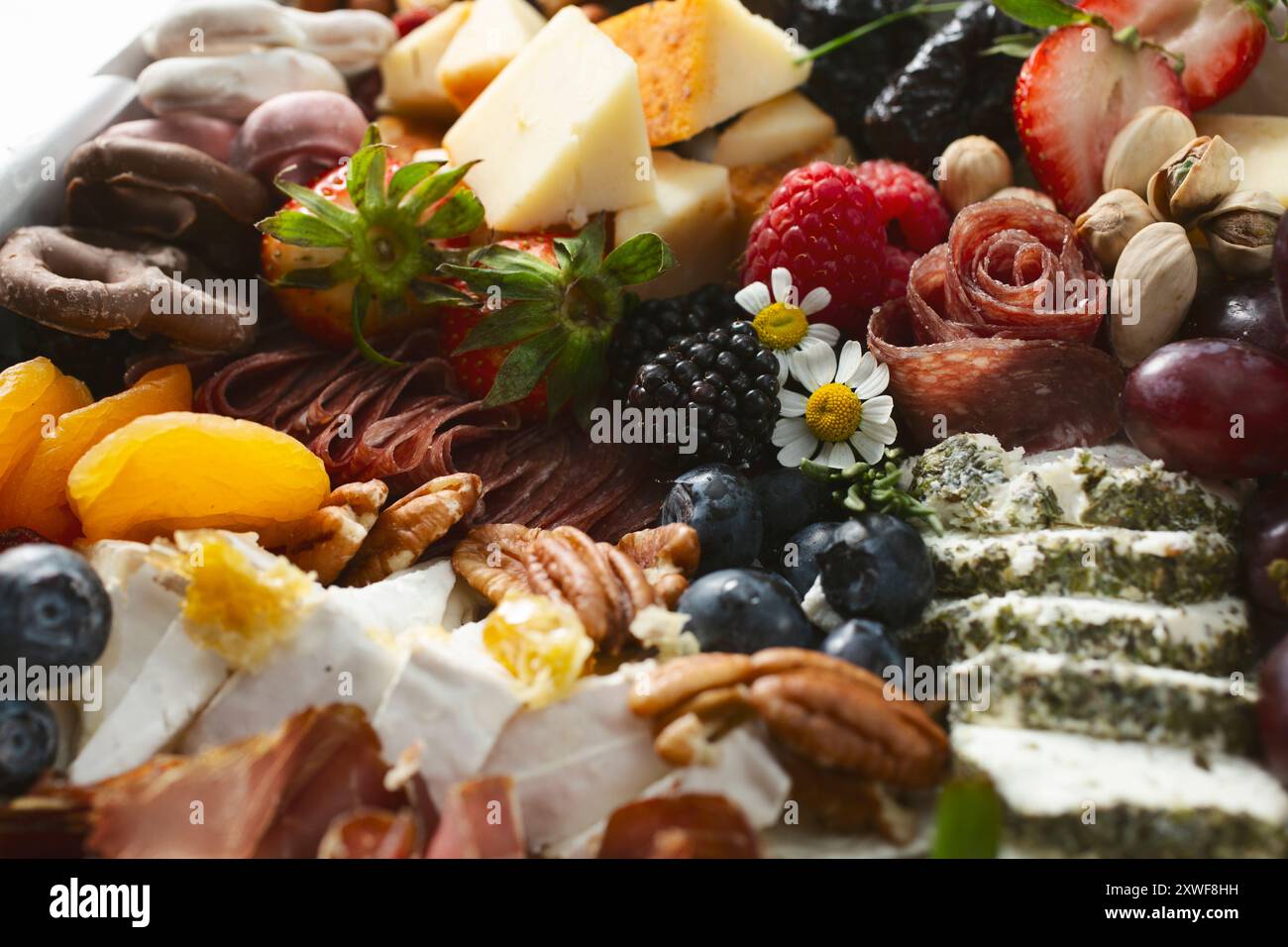 A closeup view of a grazing box. Stock Photo