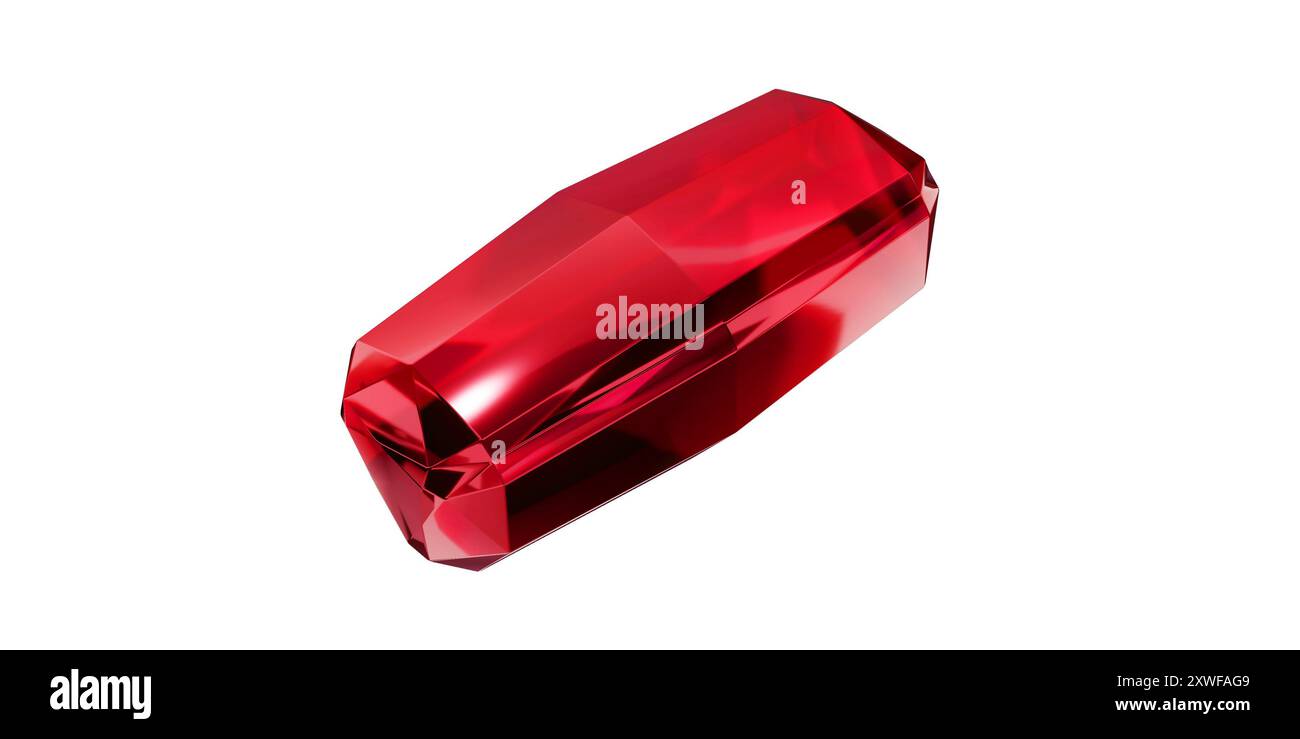 Ruby Gem on transparent background, red gemstone diamond isolated Stock ...