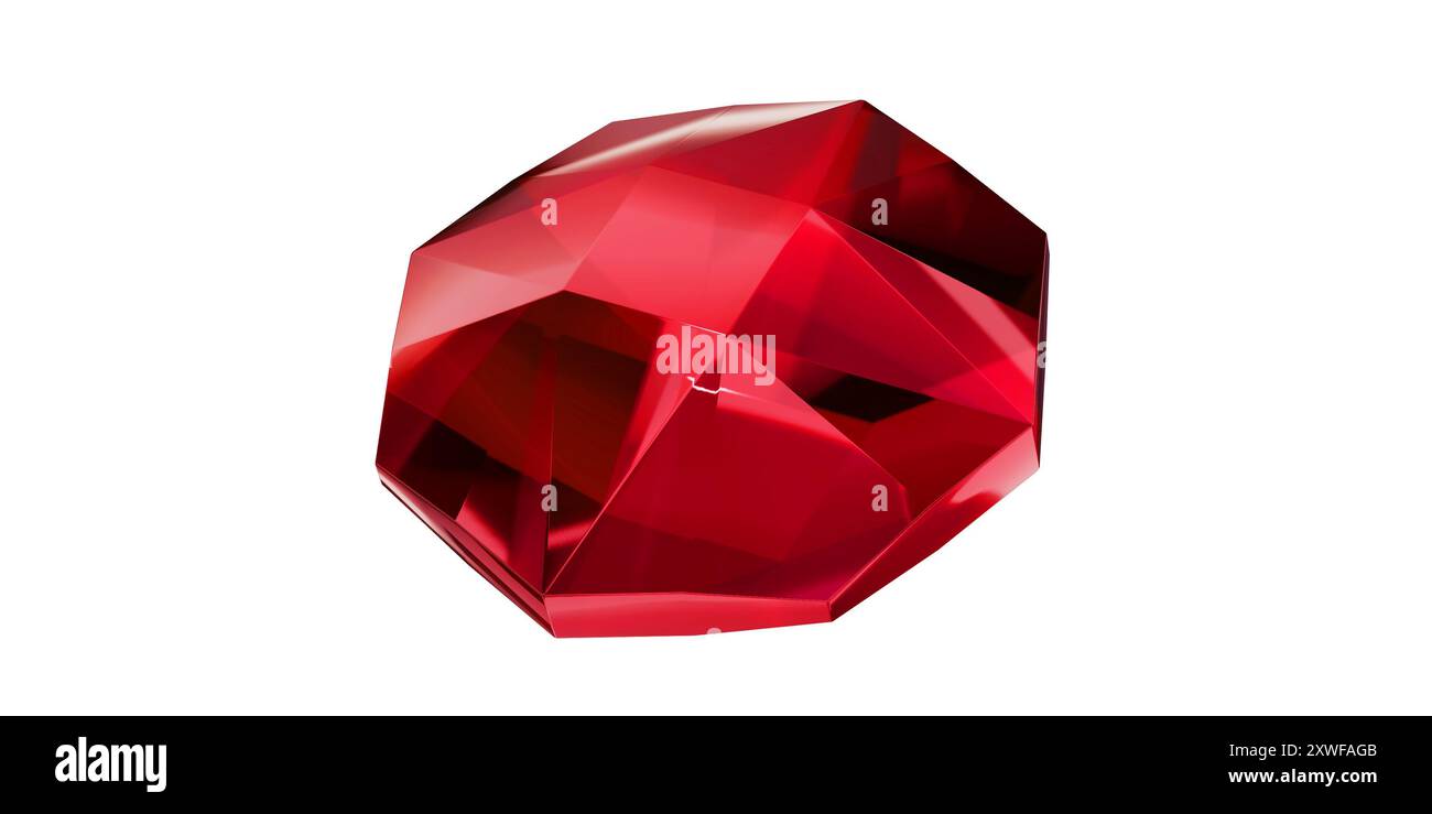 Ruby Gem on transparent background, red gemstone diamond isolated Stock ...