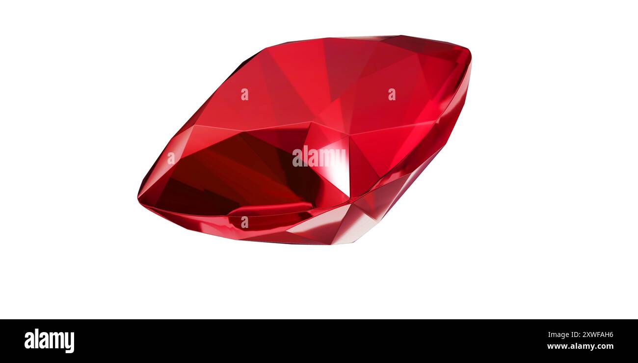 Ruby Gem on transparent background, red gemstone diamond isolated Stock ...