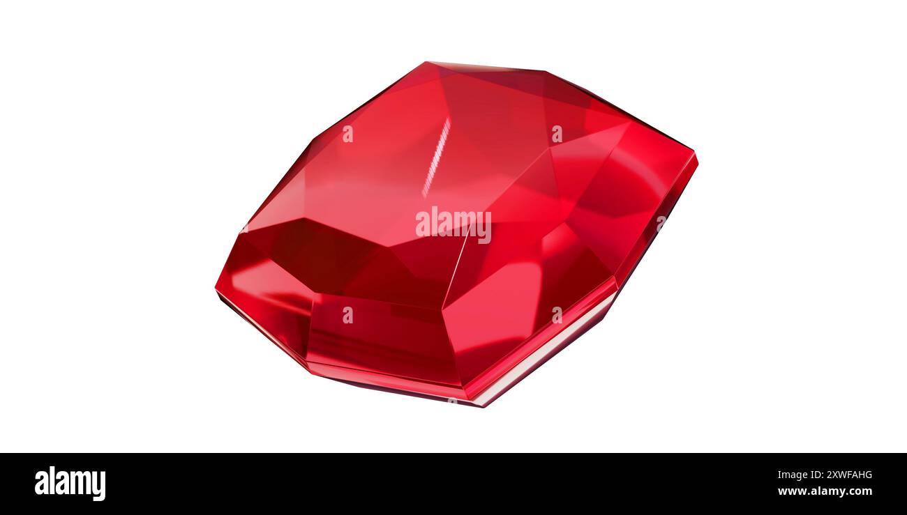 Ruby Gem on transparent background, red gemstone diamond isolated Stock ...