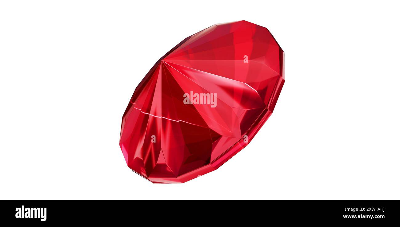 Ruby Gem on transparent background, red gemstone diamond isolated Stock ...